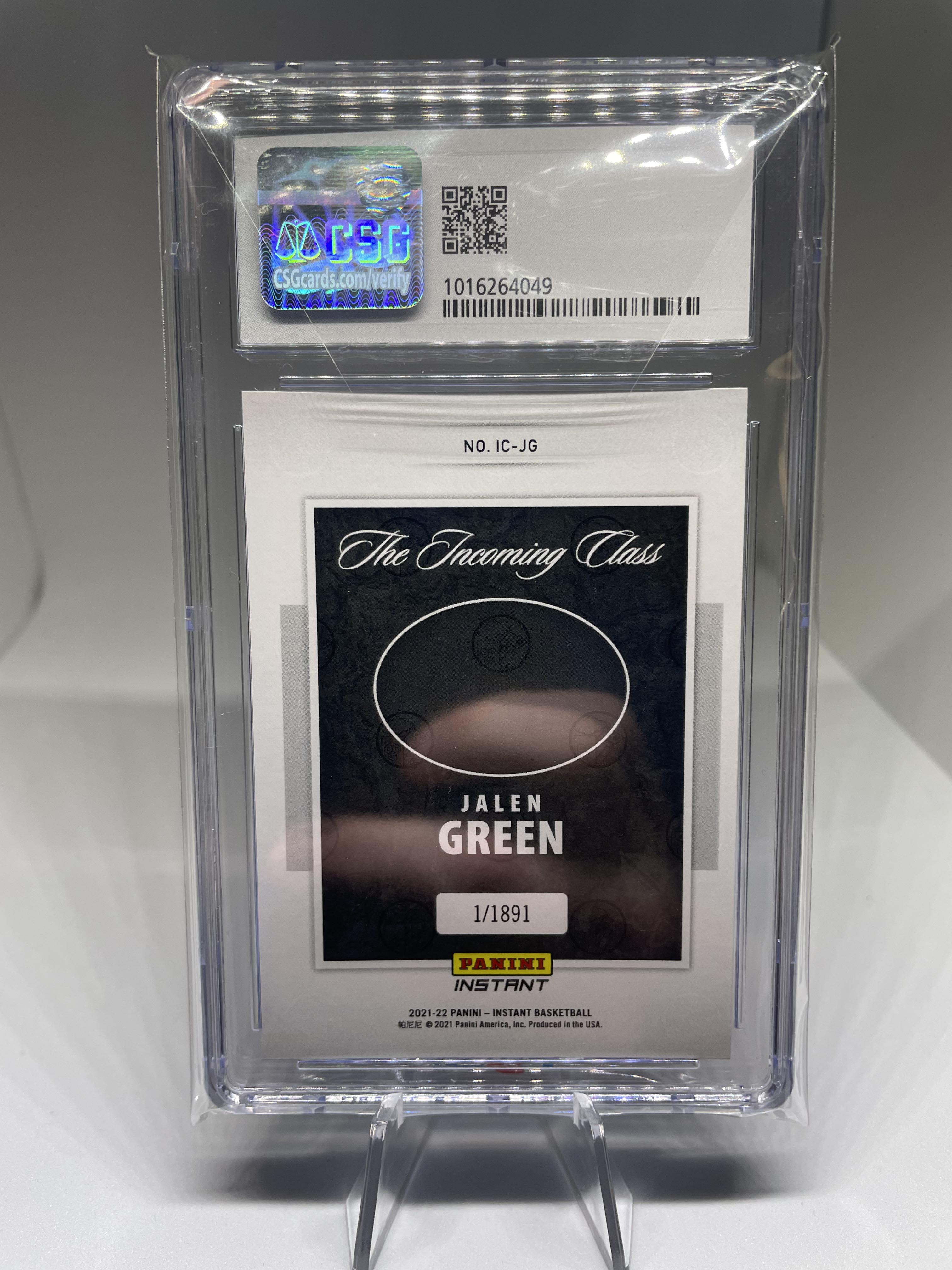 2021-22 Panini Instant The Incoming Class Jalen Green Rookie 1/1891 CSG 9.5 MINT