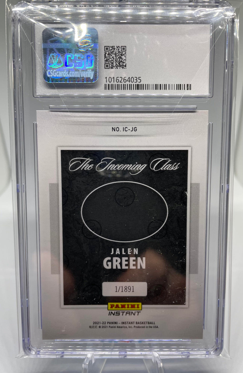 2021-22 Panini Instant The Incoming Class Jalen Green Rookie 1/1891 CSG 9 MINT