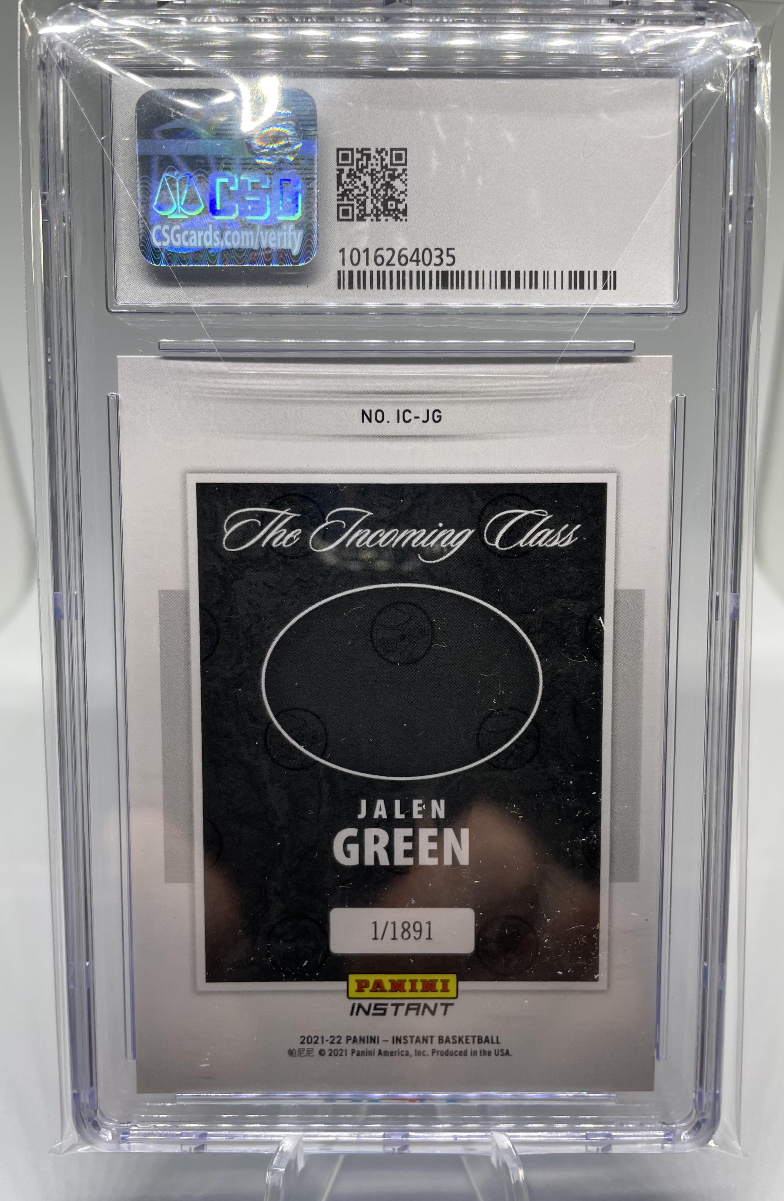 2021-22 Panini Instant The Incoming Class Jalen Green Rookie 1/1891 CSG 9 MINT