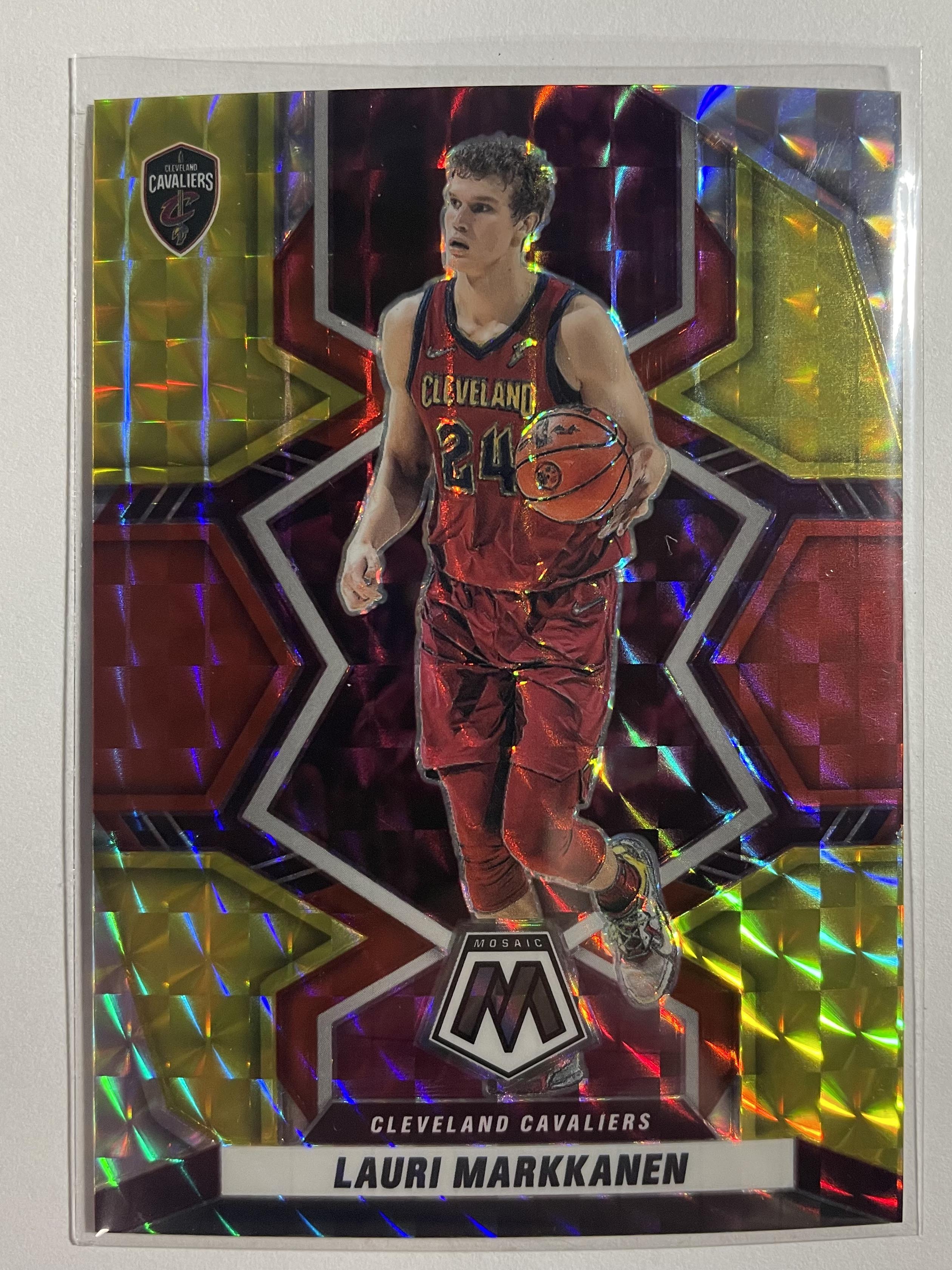 2021-22 Panini Mosaic Lauri Markannen Choice Yellow Prizm /88 #142