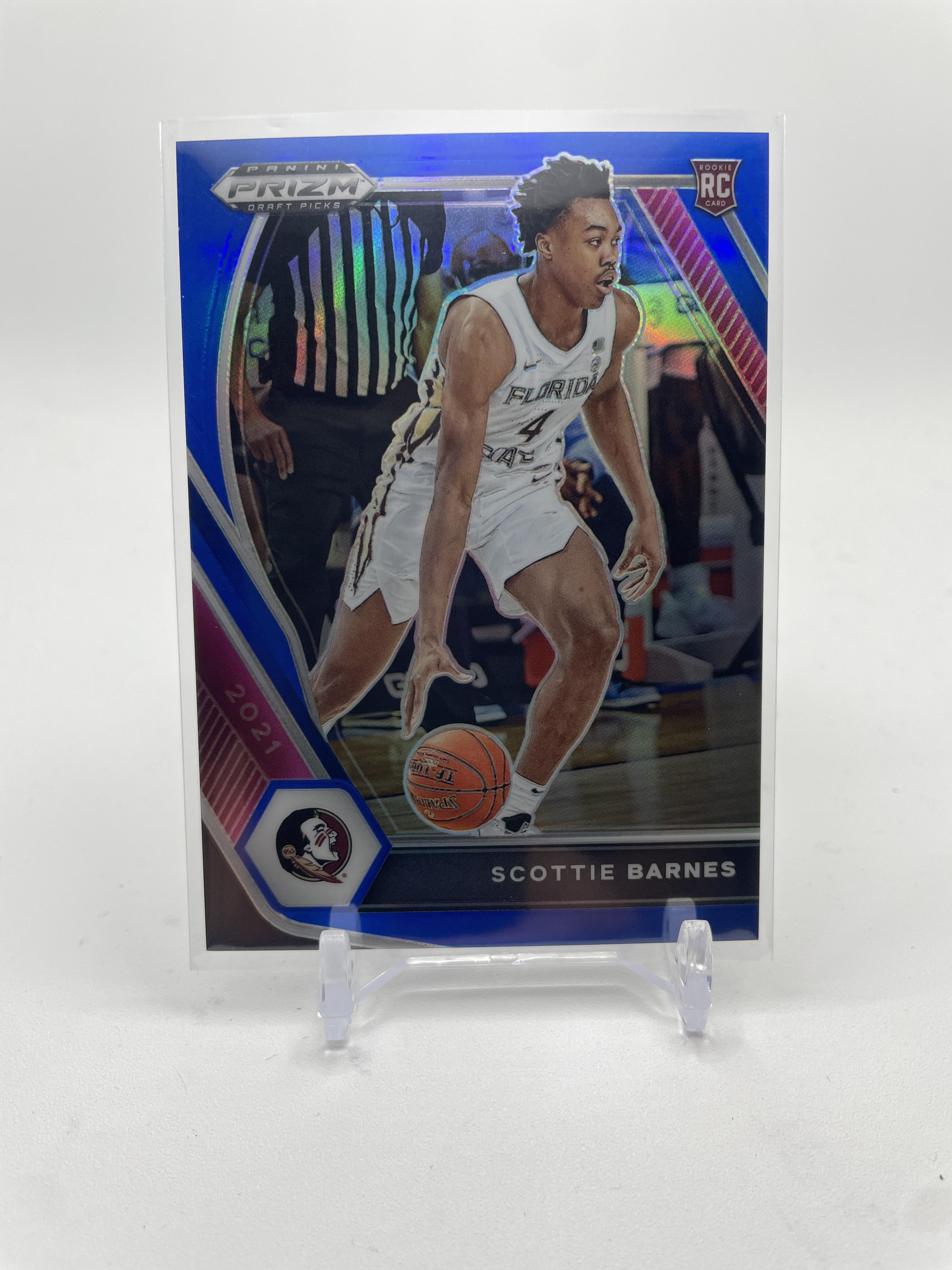 2021-22 Panini Prizm Draft Picks Scottie Barnes Blue Prizm Rookie /199