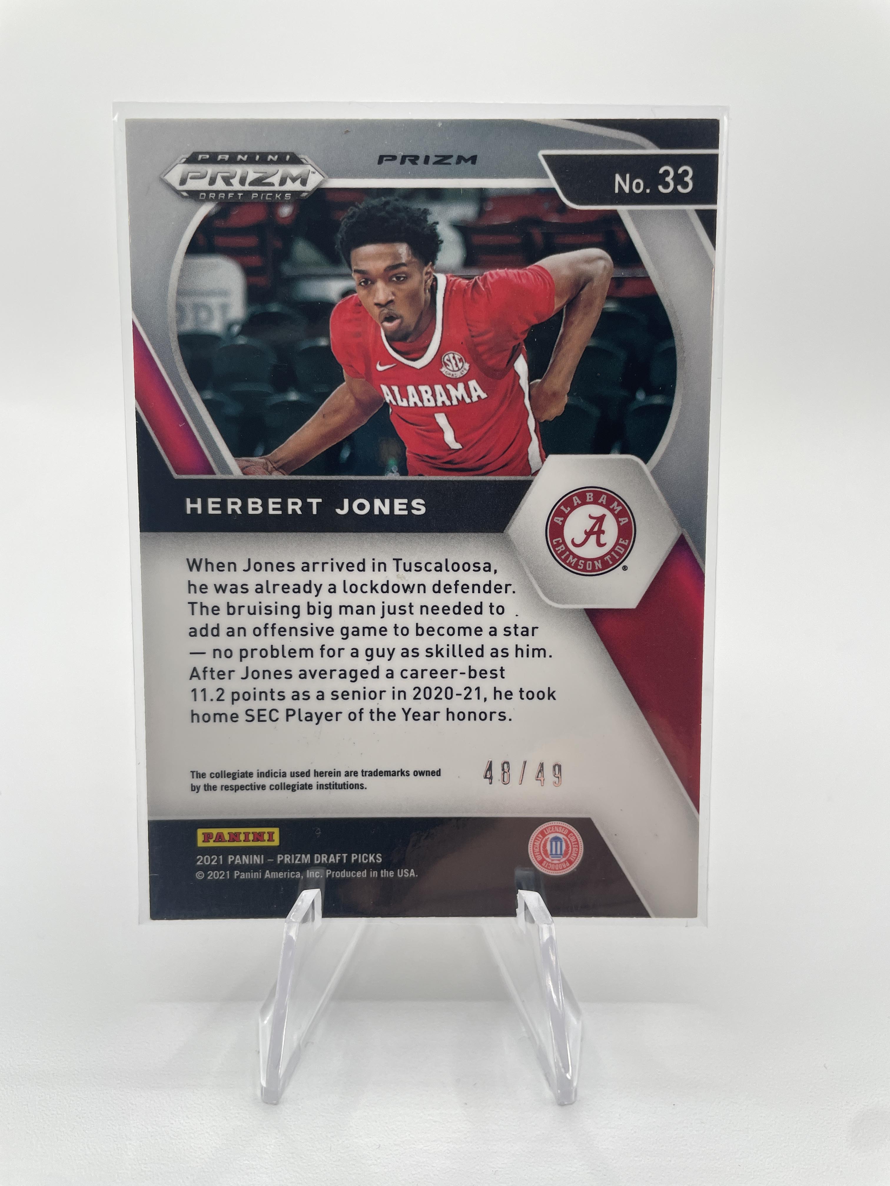 2021-22 Panini Prizm Herbert Jones Orange /49 + RWB + Red /149 Rookie Set (x8)