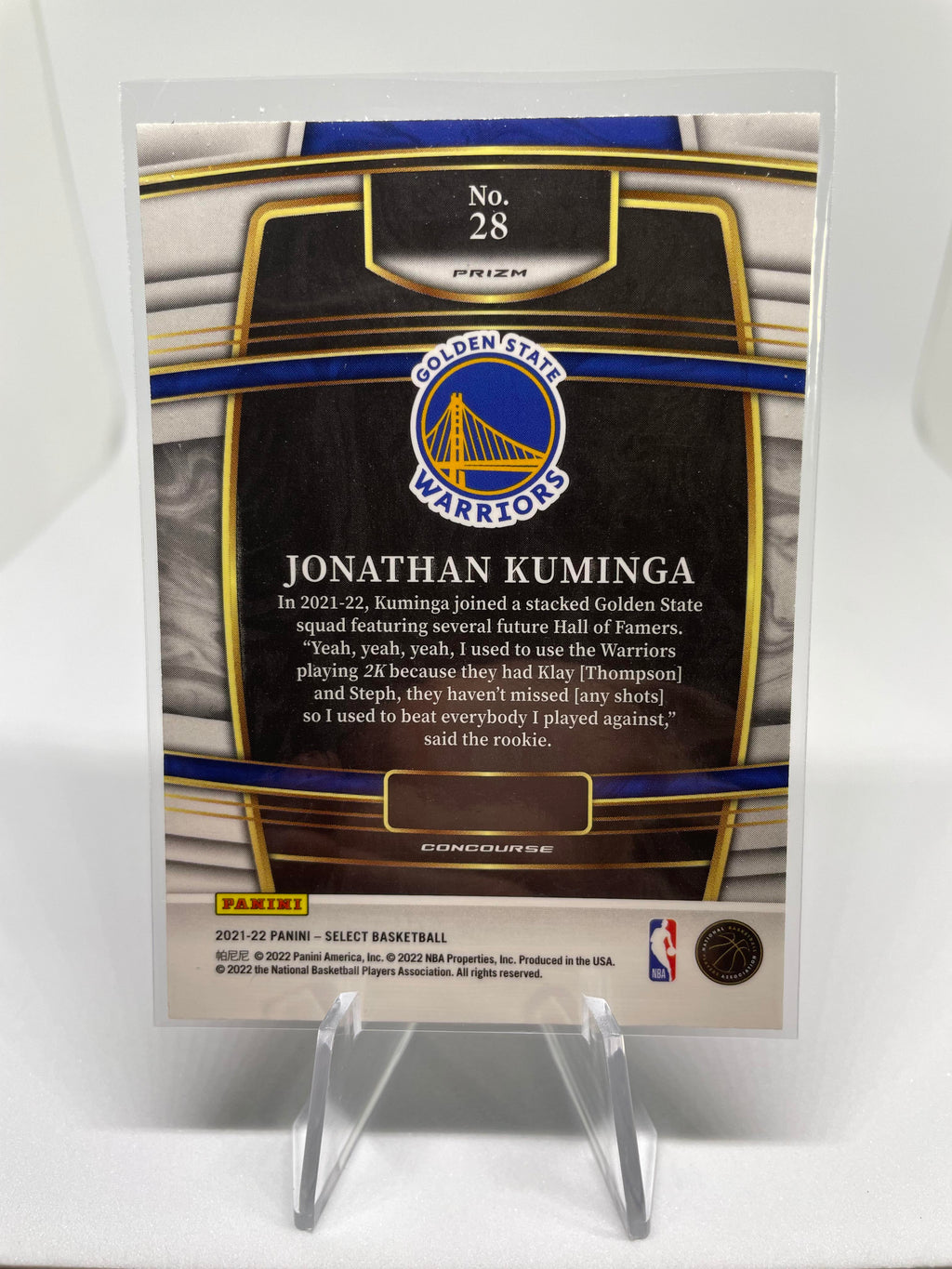 2021-22 Panini Prizm Johnathan Kuminga RWB + Select Orange + Rookie SP Set (x16)