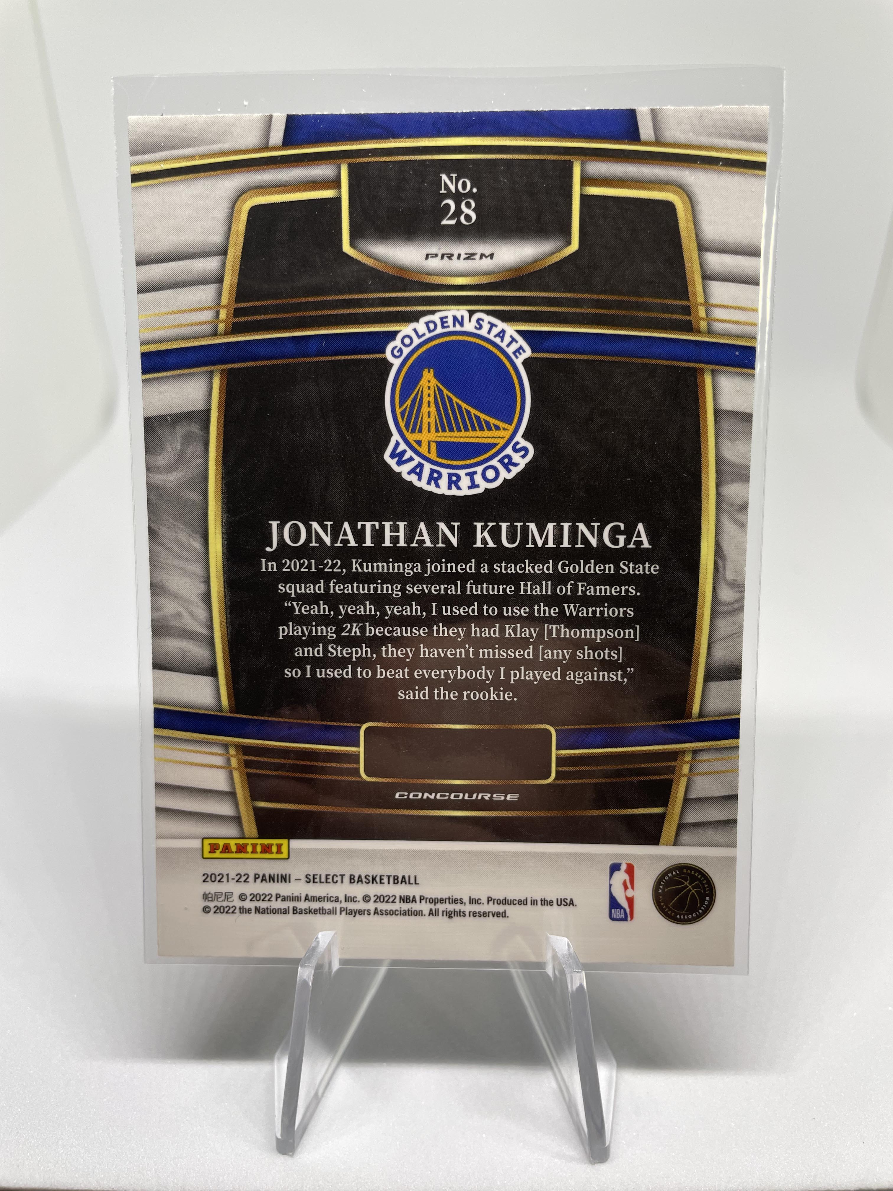 2021-22 Panini Prizm Johnathan Kuminga RWB + Select Orange + Rookie SP Set (x16)