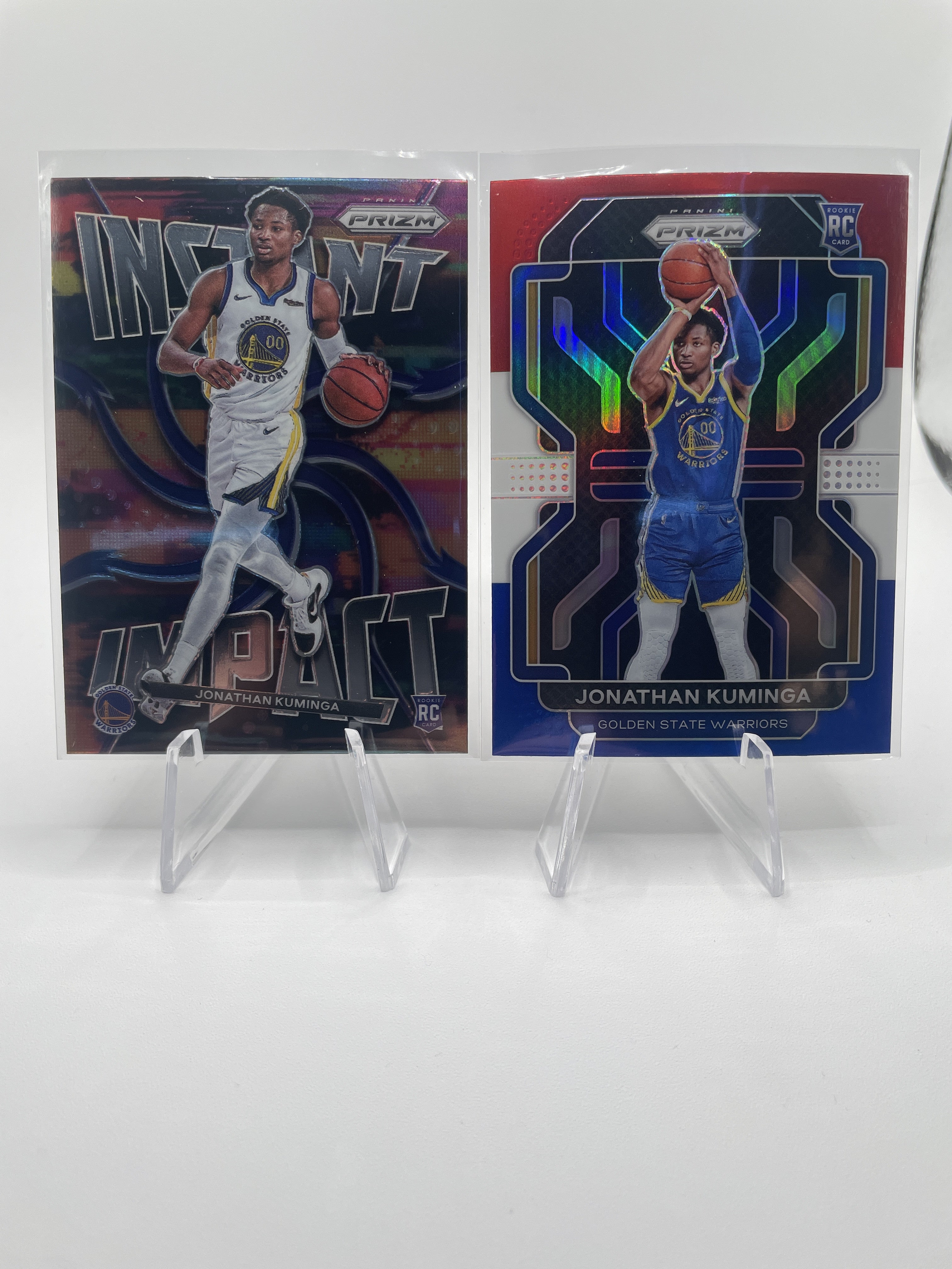 2021-22 Panini Prizm Johnathan Kuminga RWB + Select Orange + Rookie SP Set (x16)