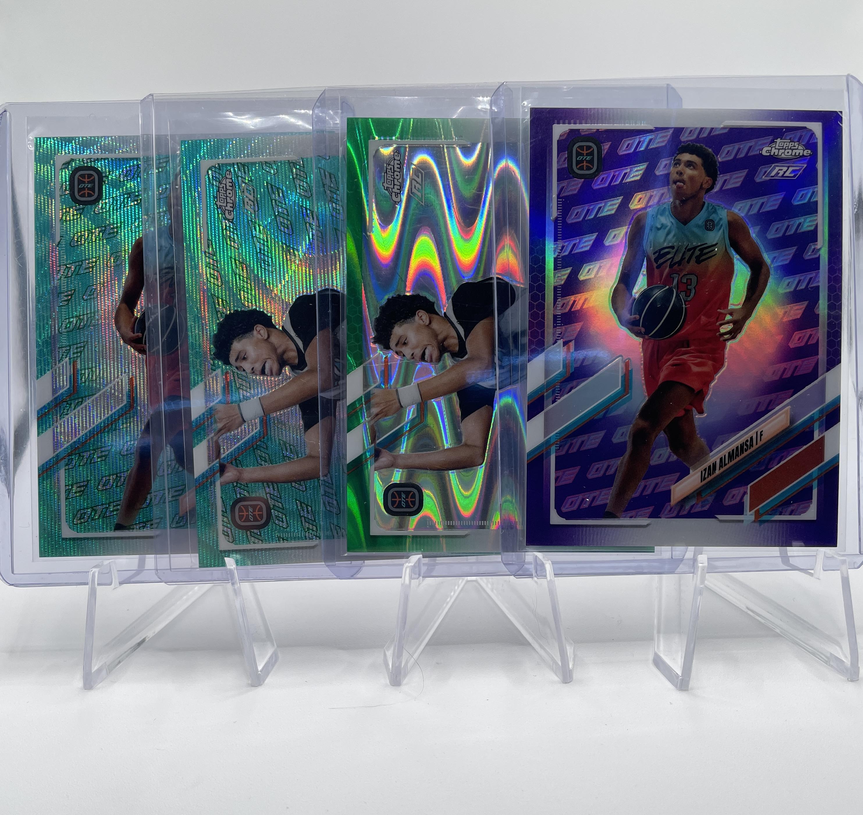 2021-22 Topps OTE Chrome Izan Almansa Green Refractor /75 Aqua /199 Purple /399