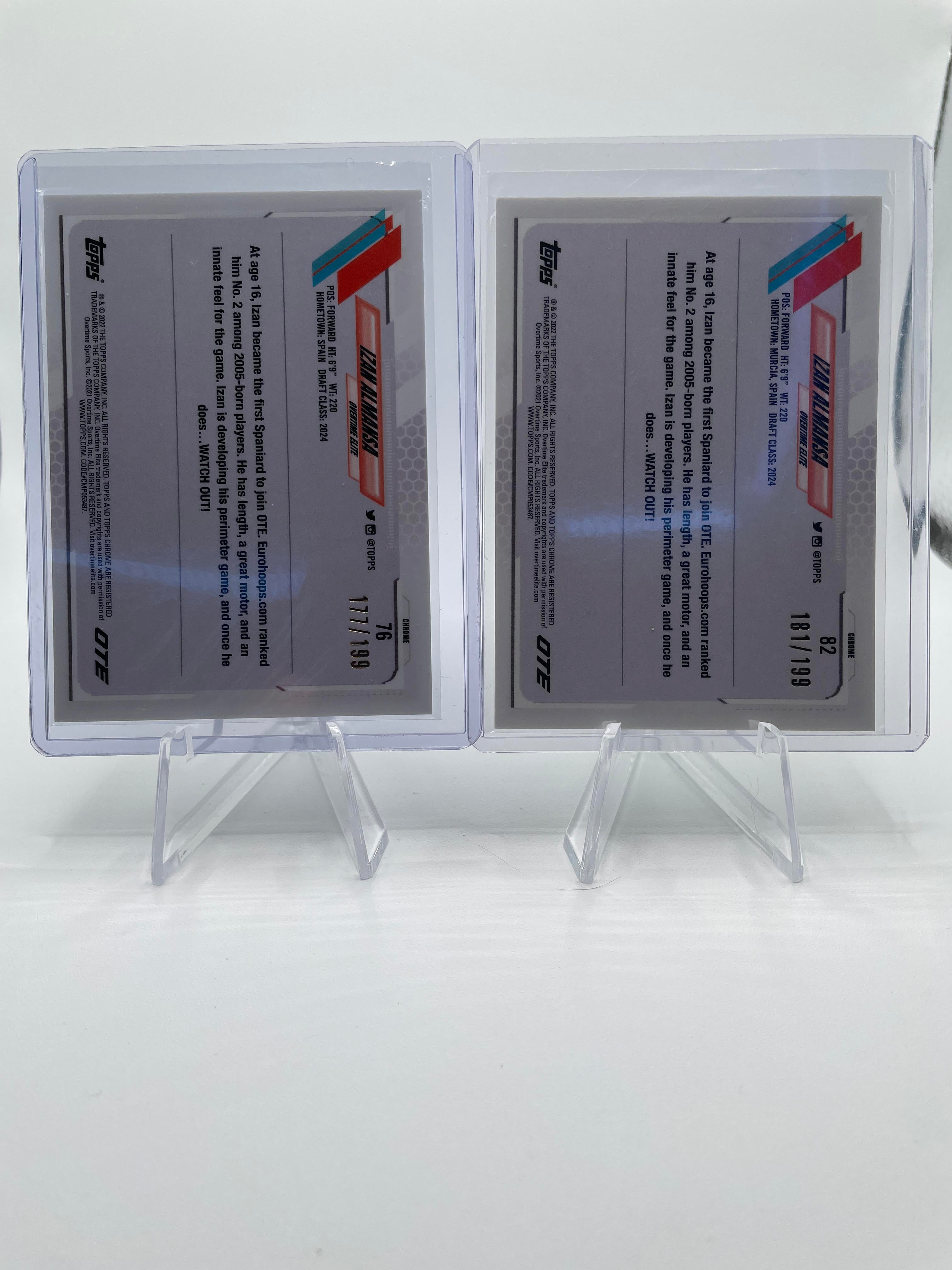 2021-22 Topps OTE Chrome Izan Almansa Green Refractor /75 Aqua /199 Purple /399
