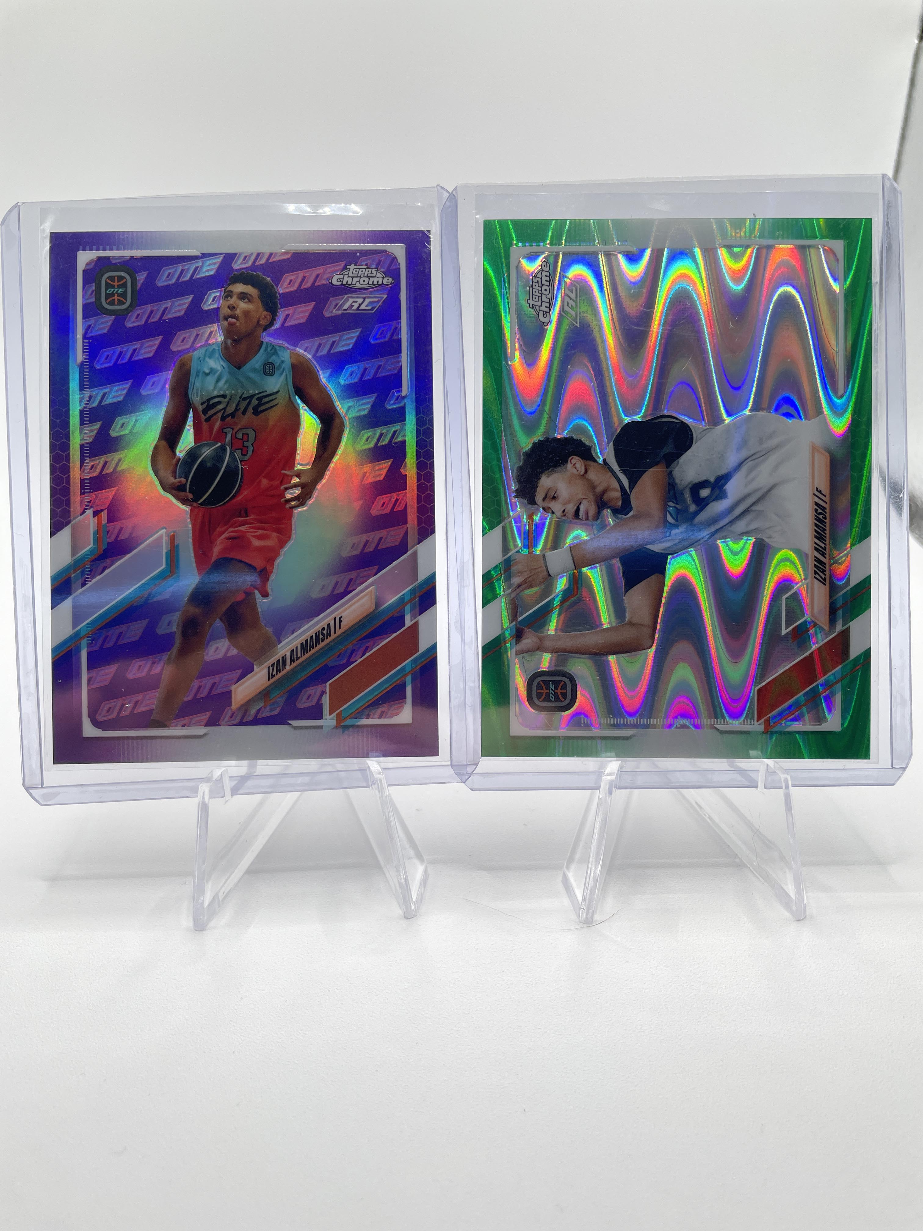 2021-22 Topps OTE Chrome Izan Almansa Green Refractor /75 Aqua /199 Purple /399