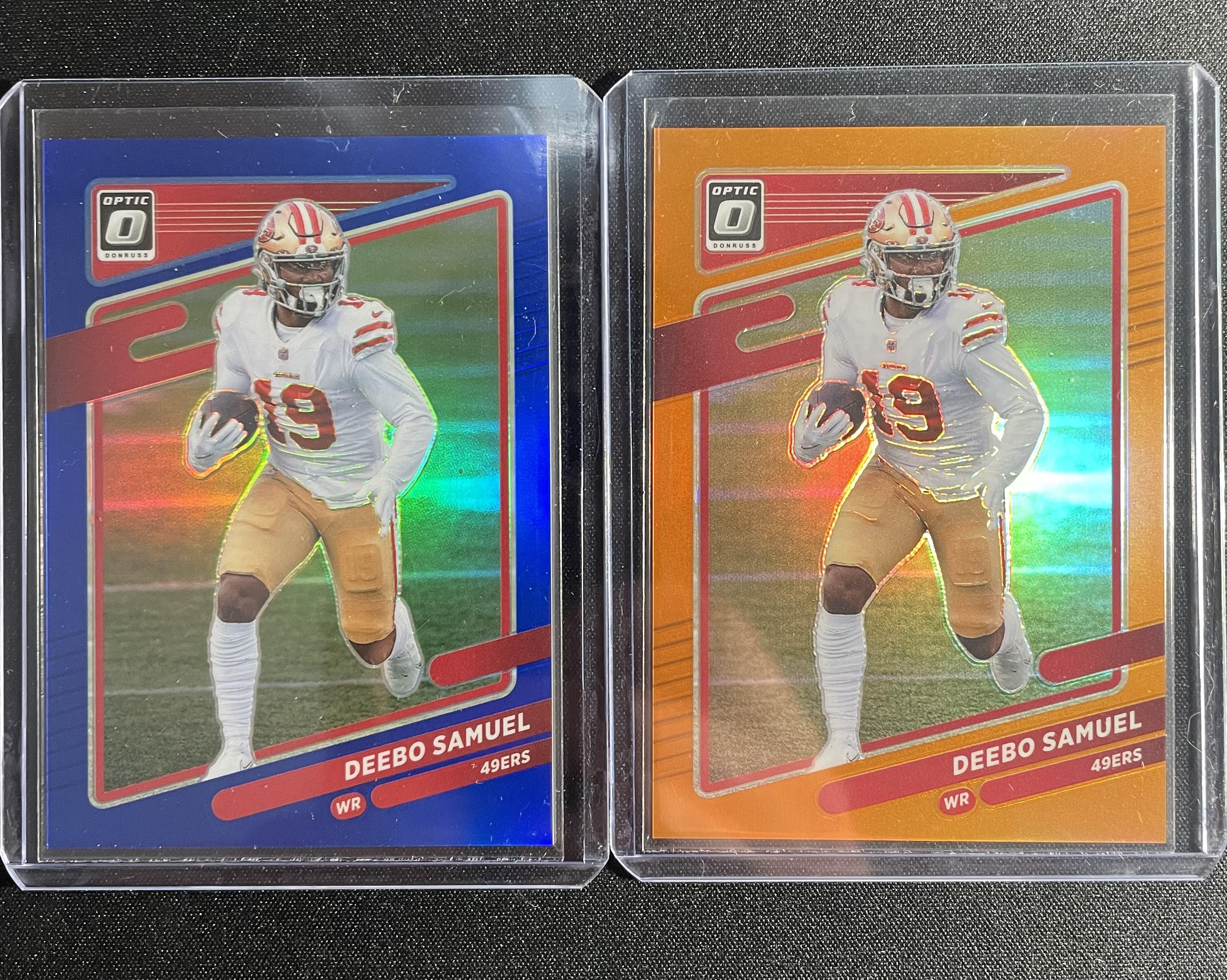 2021 Donruss Optic Deebo Samuel Blue /179 + Orange Prizm /199 Set of 2