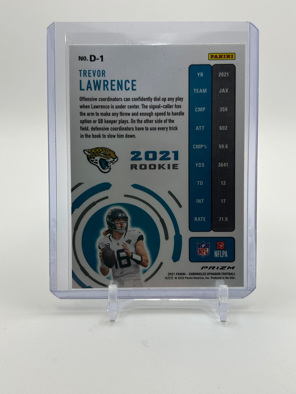 2021 Panini Chronicles Dyangon Trevor Lawrence Silver Prizm Rookie