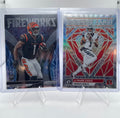 2021 Panini Prizm Ja'Marr Chase Fireworks Prizm Rookie SP + 2023 Optic Diamond