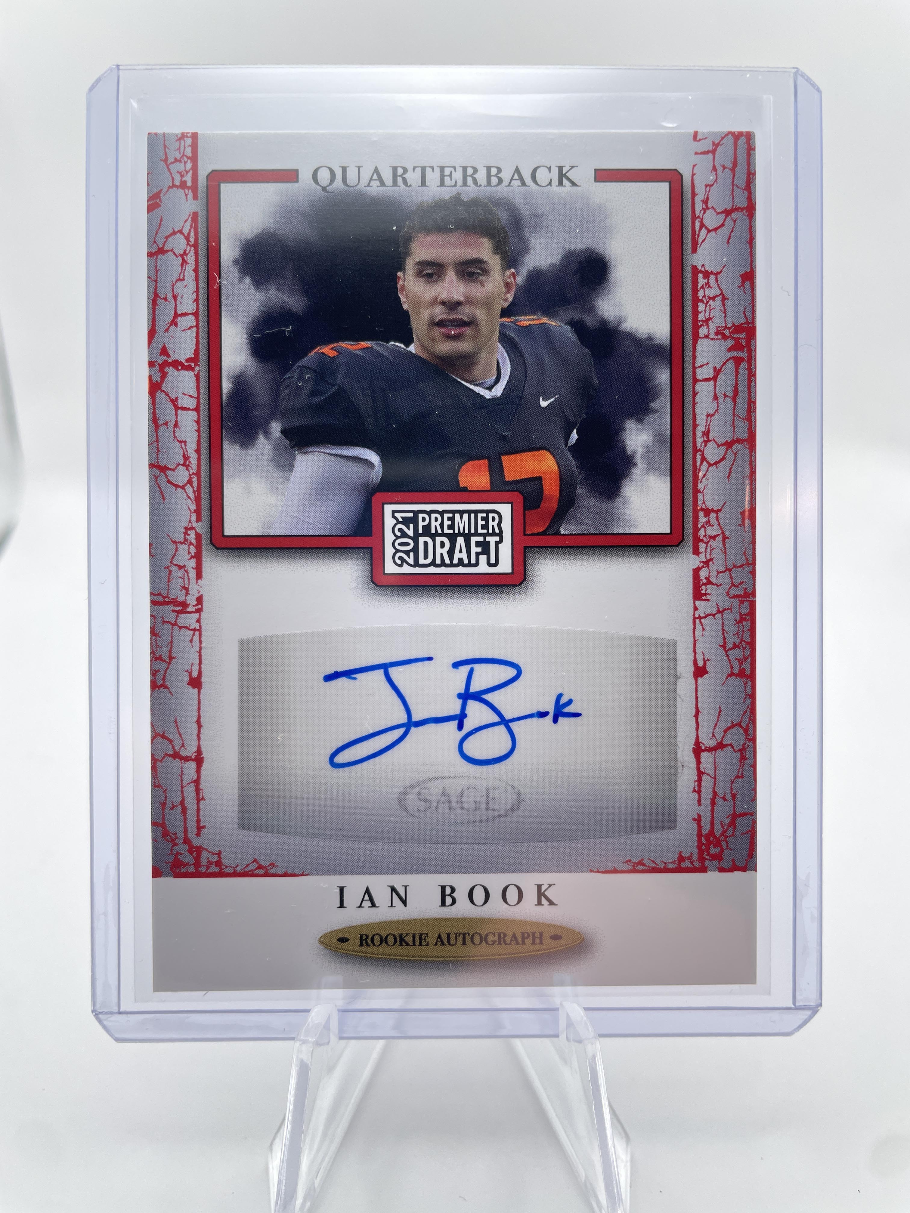 2021 Sage Premier Draft Ian Book Red Border Rookie Auto #A193