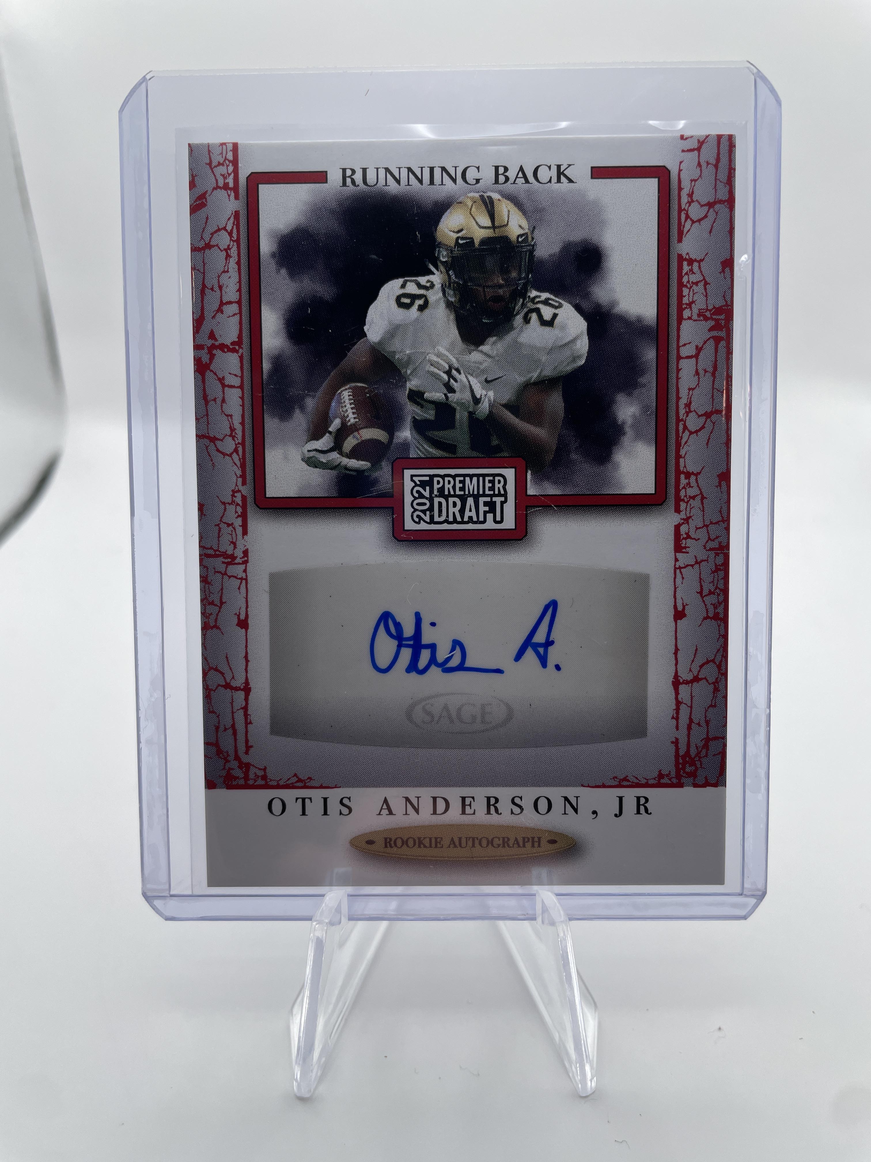 2021 Sage Premier Draft Otis Anderson Jr. Red Border Rookie Auto #A143