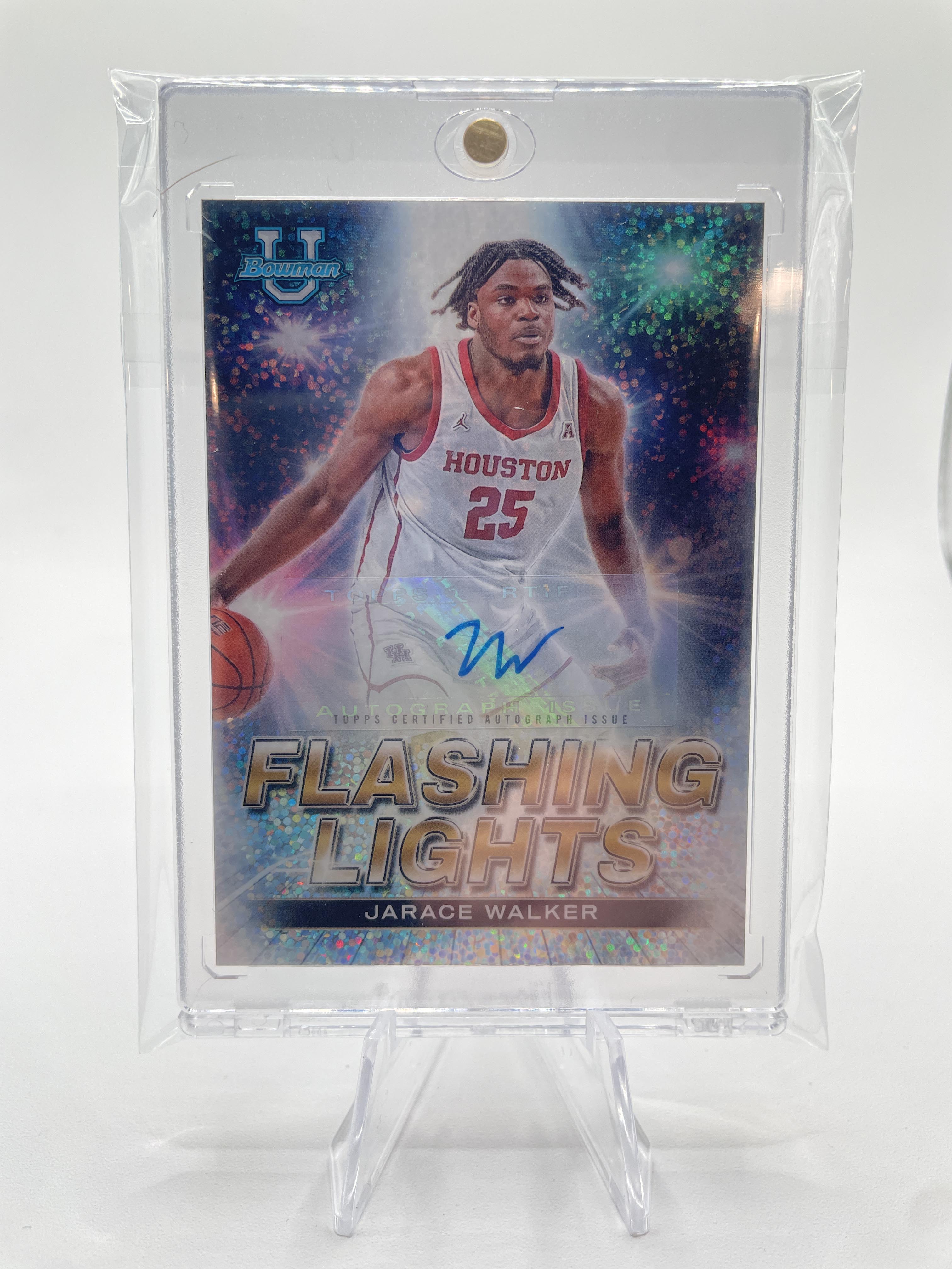 2022-23 Bowman U Best Jarace Walker Flashing Lights Rookie Speckle Auto /25