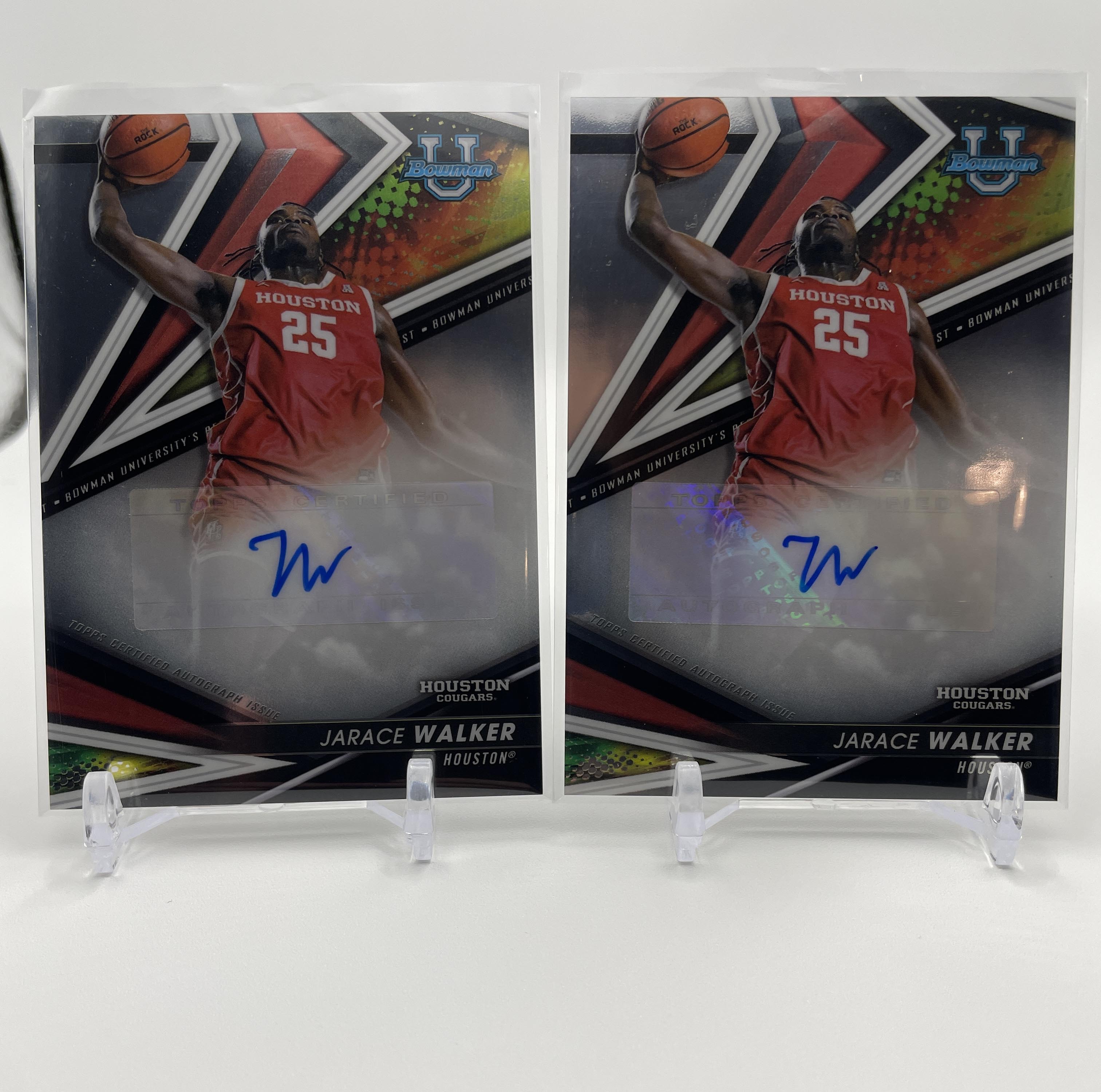 2022-23 Bowman U Best Jarace Walker Refractor Auto Set (4) + Chrome Auto /199