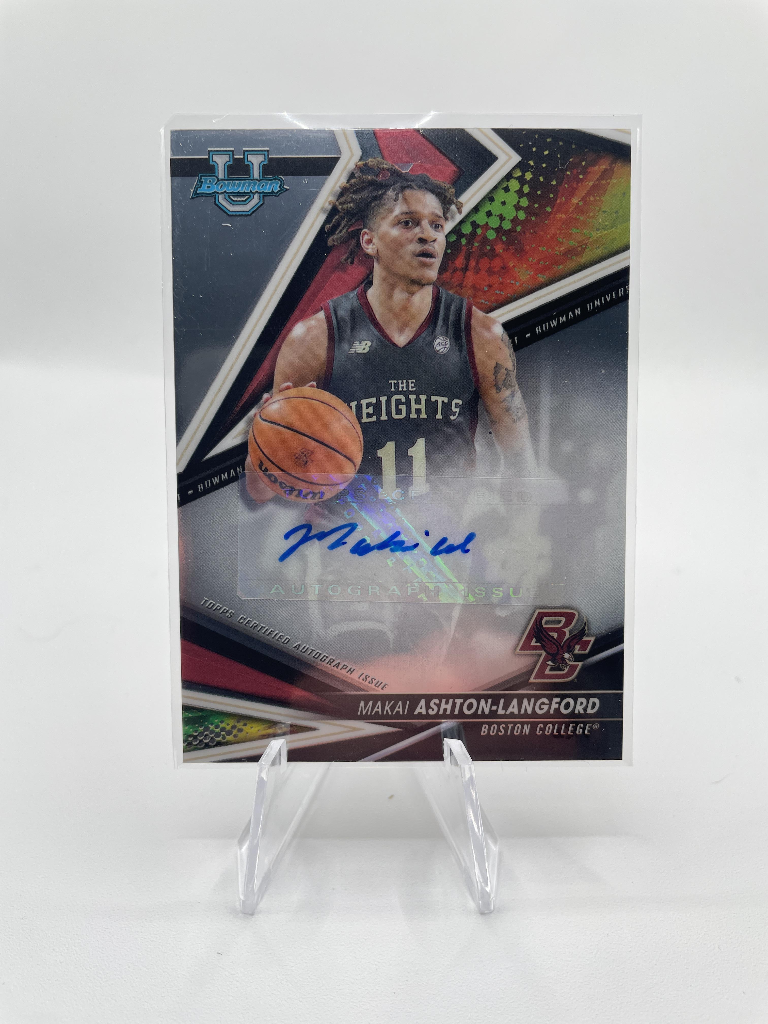2022-23 Bowman U Best Makai Ashton-Langford Auto + Diamond /299 + Refractor Set