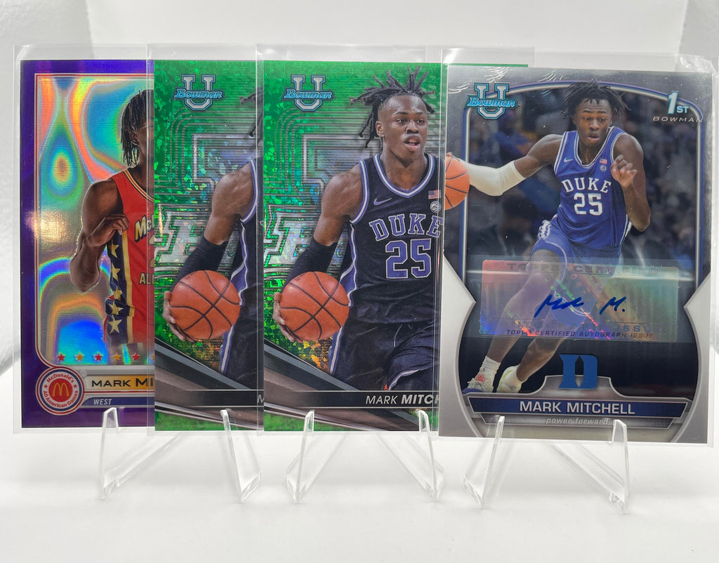 2022-23 Bowman U Best Mark Mitchell Green /99 + Chrome Auto + Purple Lava /299
