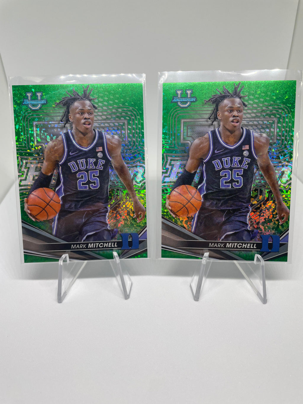 2022-23 Bowman U Best Mark Mitchell Green /99 + Chrome Auto + Purple Lava /299