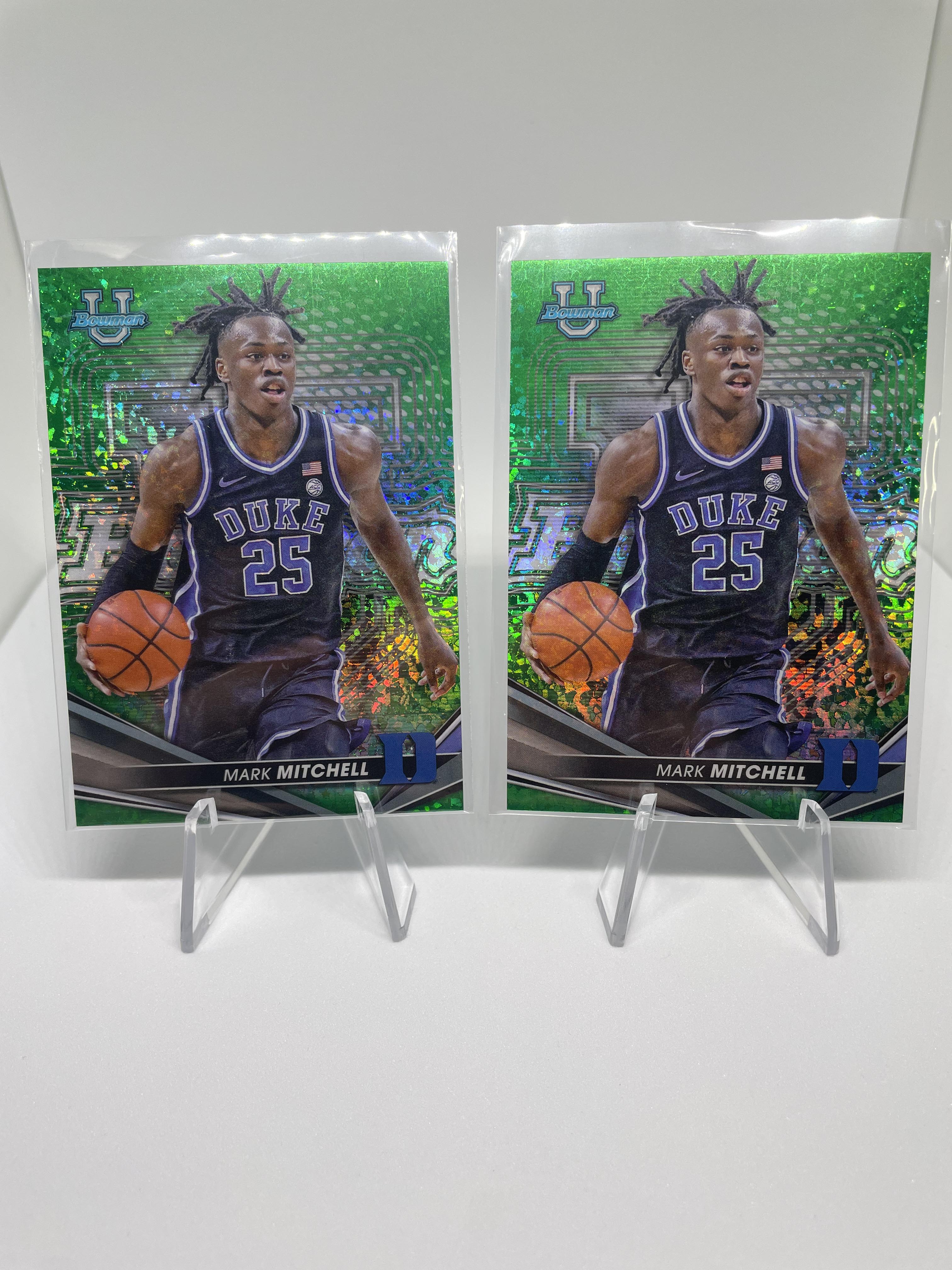 2022-23 Bowman U Best Mark Mitchell Green /99 + Chrome Auto + Purple Lava /299