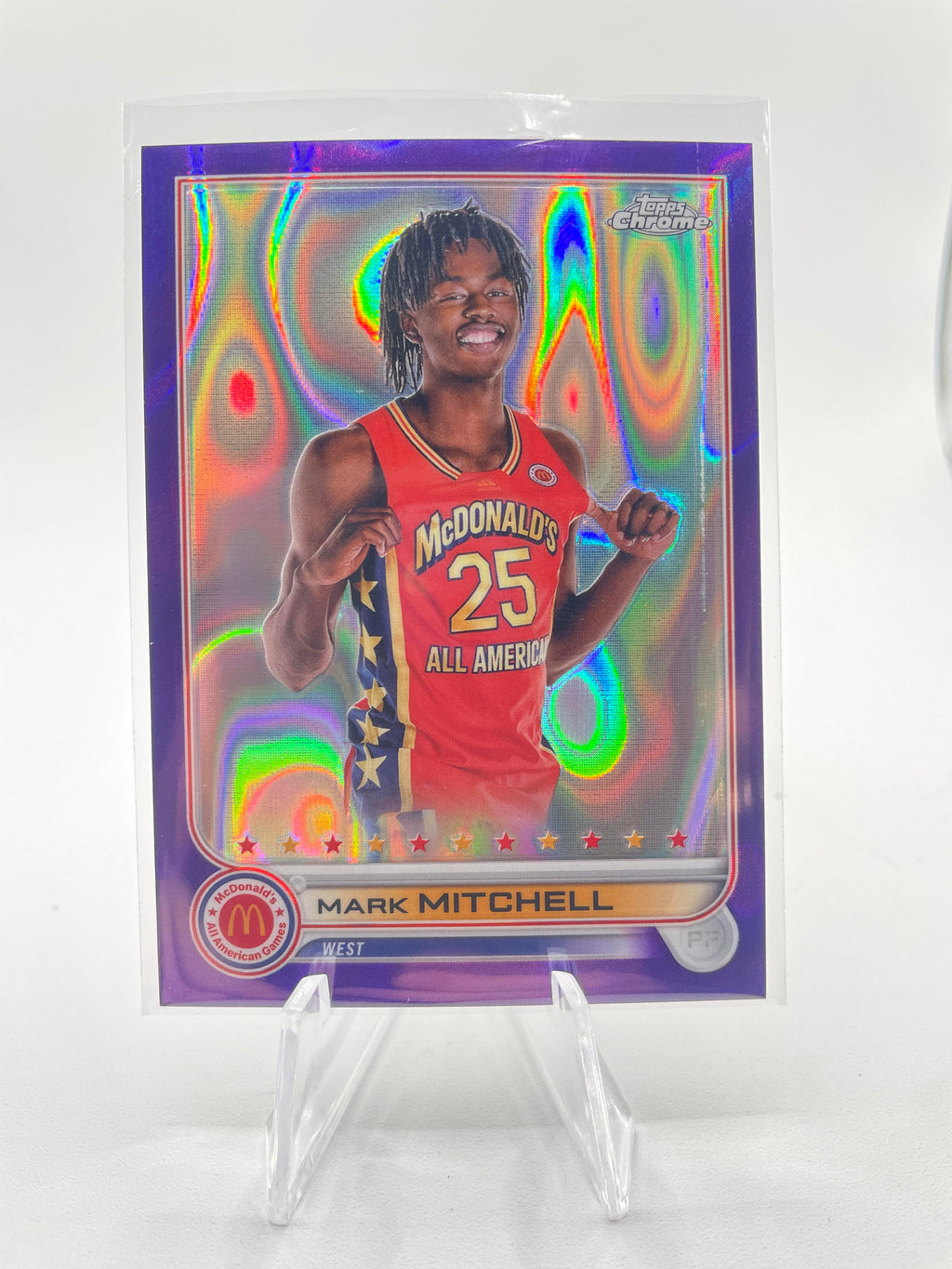 2022-23 Bowman U Best Mark Mitchell Green /99 + Chrome Auto + Purple Lava /299