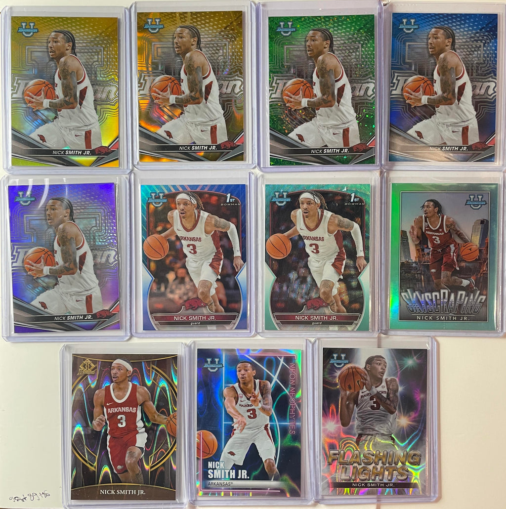 2022-23 Bowman U Best Nick Smith Jr RC Gold /50 Lava /75 + Inserts /50 Set (x11)