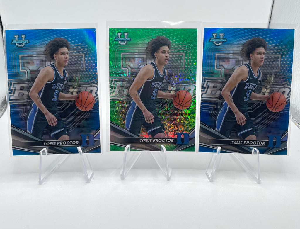 2022-23 Bowman U Best Tyrese Proctor Blue Refractor /150 Green /99 Neon /50