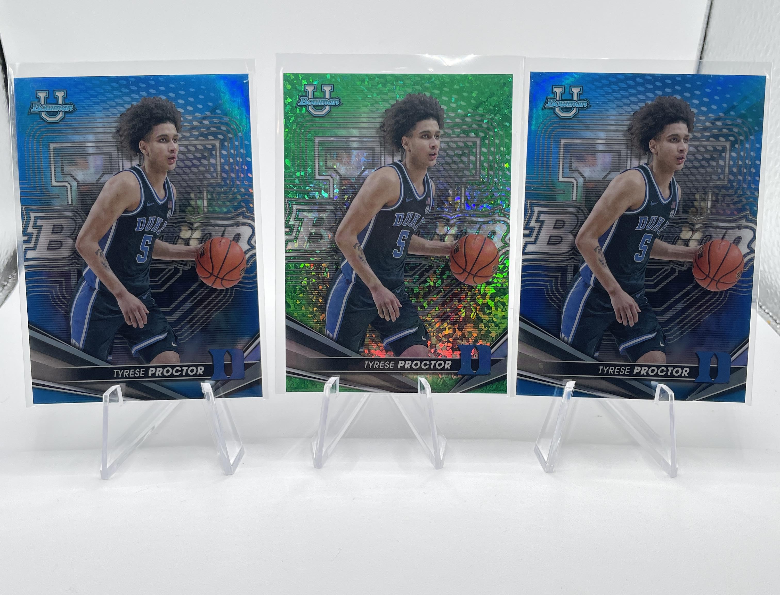 2022-23 Bowman U Best Tyrese Proctor Blue Refractor /150 Green /99 Neon /50