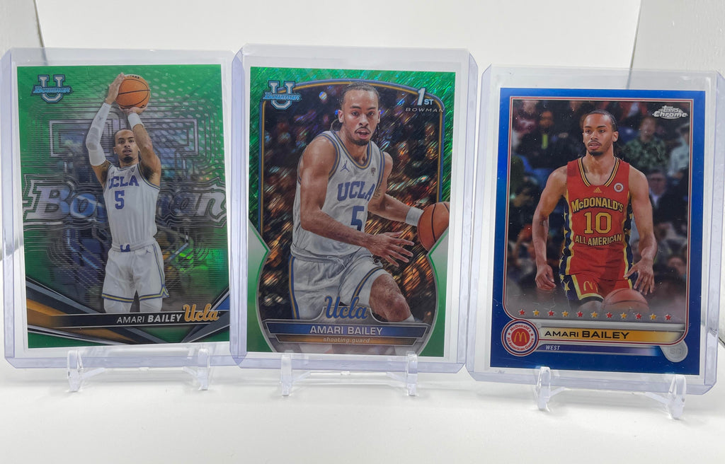 2022-23 Bowman U Chrome Amari Bailey Green Refractor /99 + Blue /99 Set (x3)