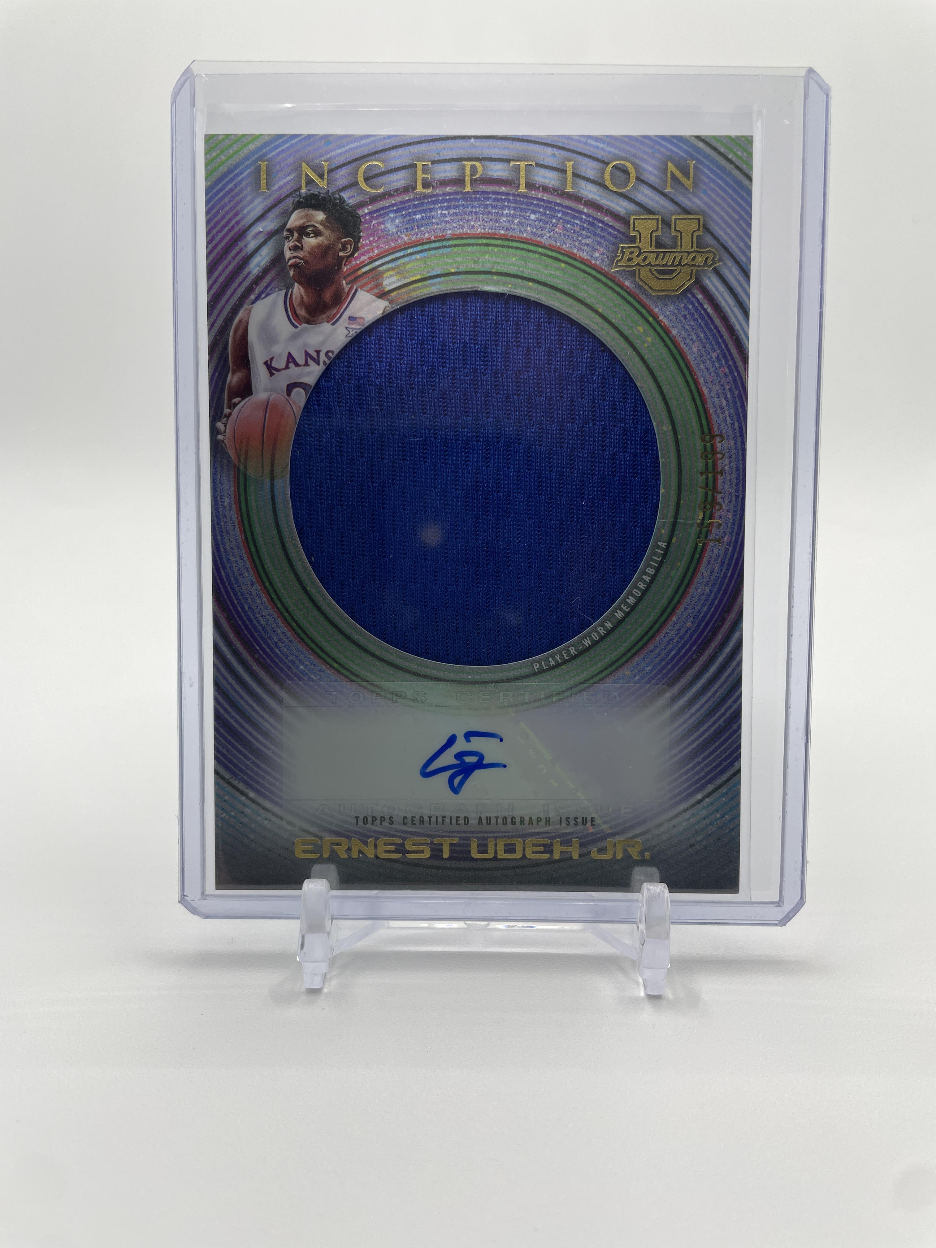 2022-23 Bowman U Chrome Ernest Udeh Refractor Auto /499 (x4) + Patch Auto /199