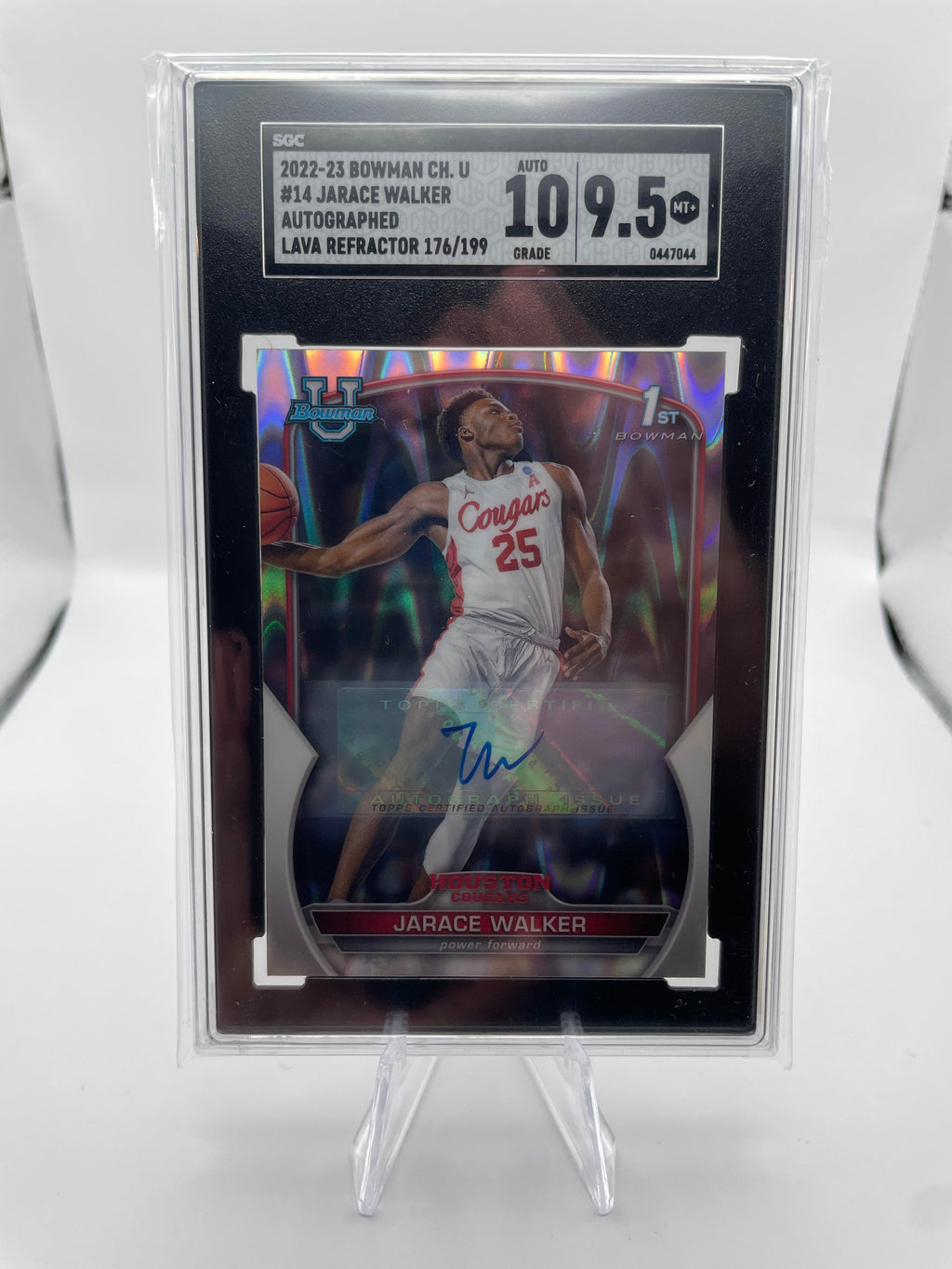 2022-23 Bowman U Chrome Jarace Walker Wave Refractor Auto /199 SGC 9.5 Auto 10