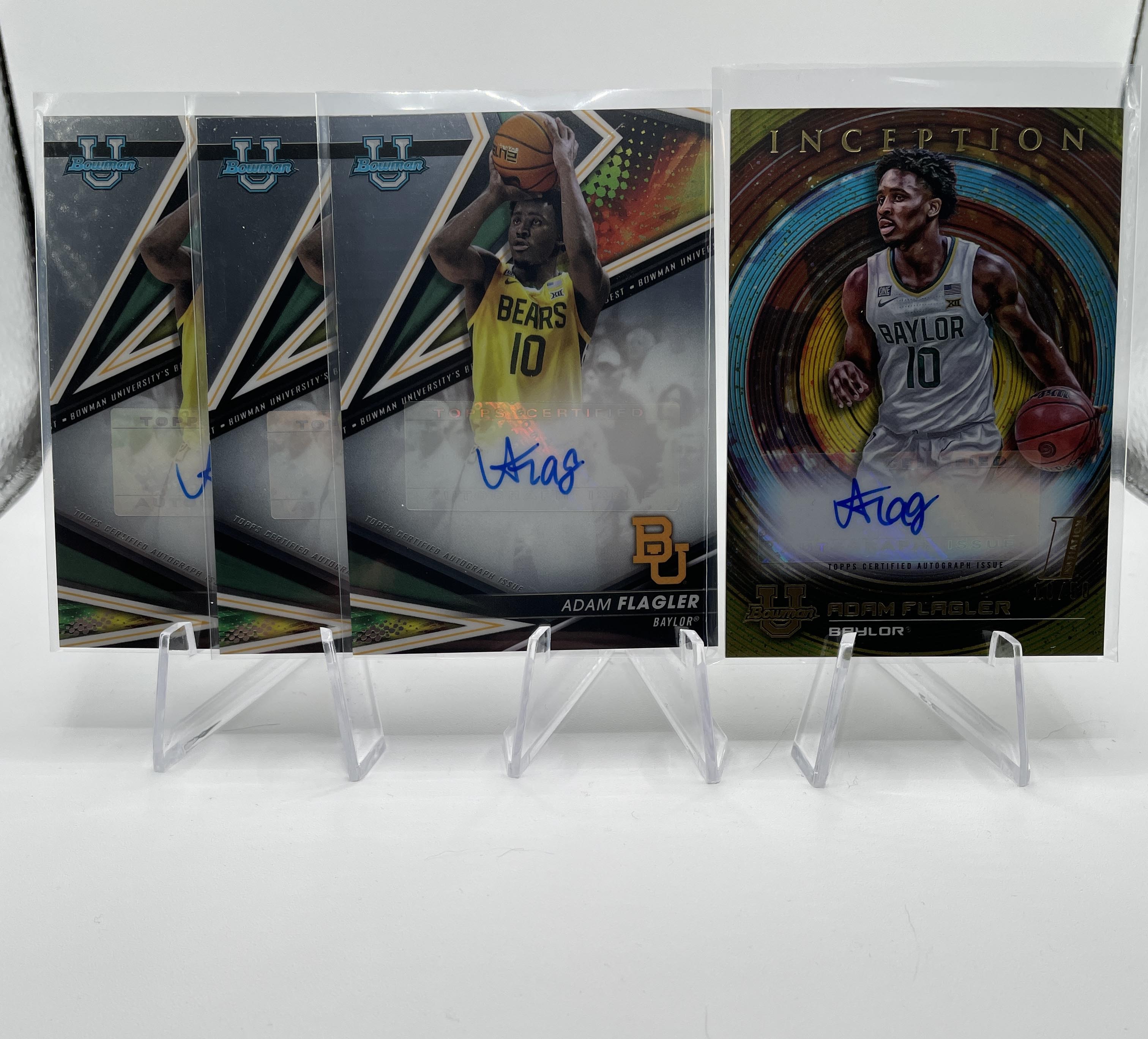 2022-23 Bowman U Inception Adam Flagler Gold Auto /50 + Best Auto (x4)