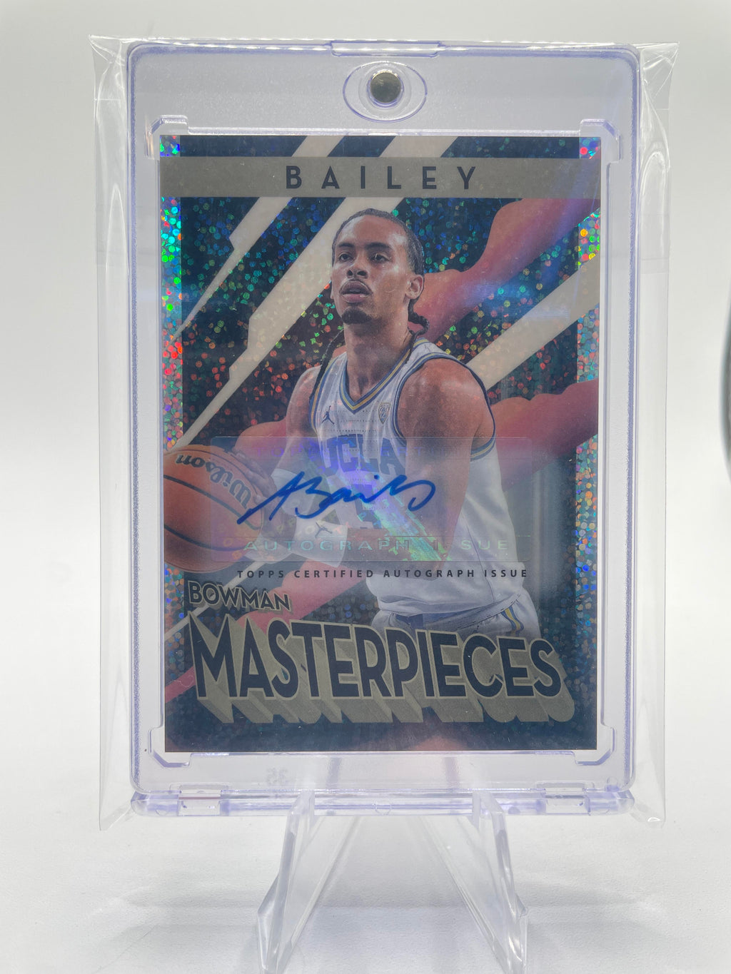 2022-23 Bowman University Best Amari Bailey Masterpieces Speckle Rookie Auto /25