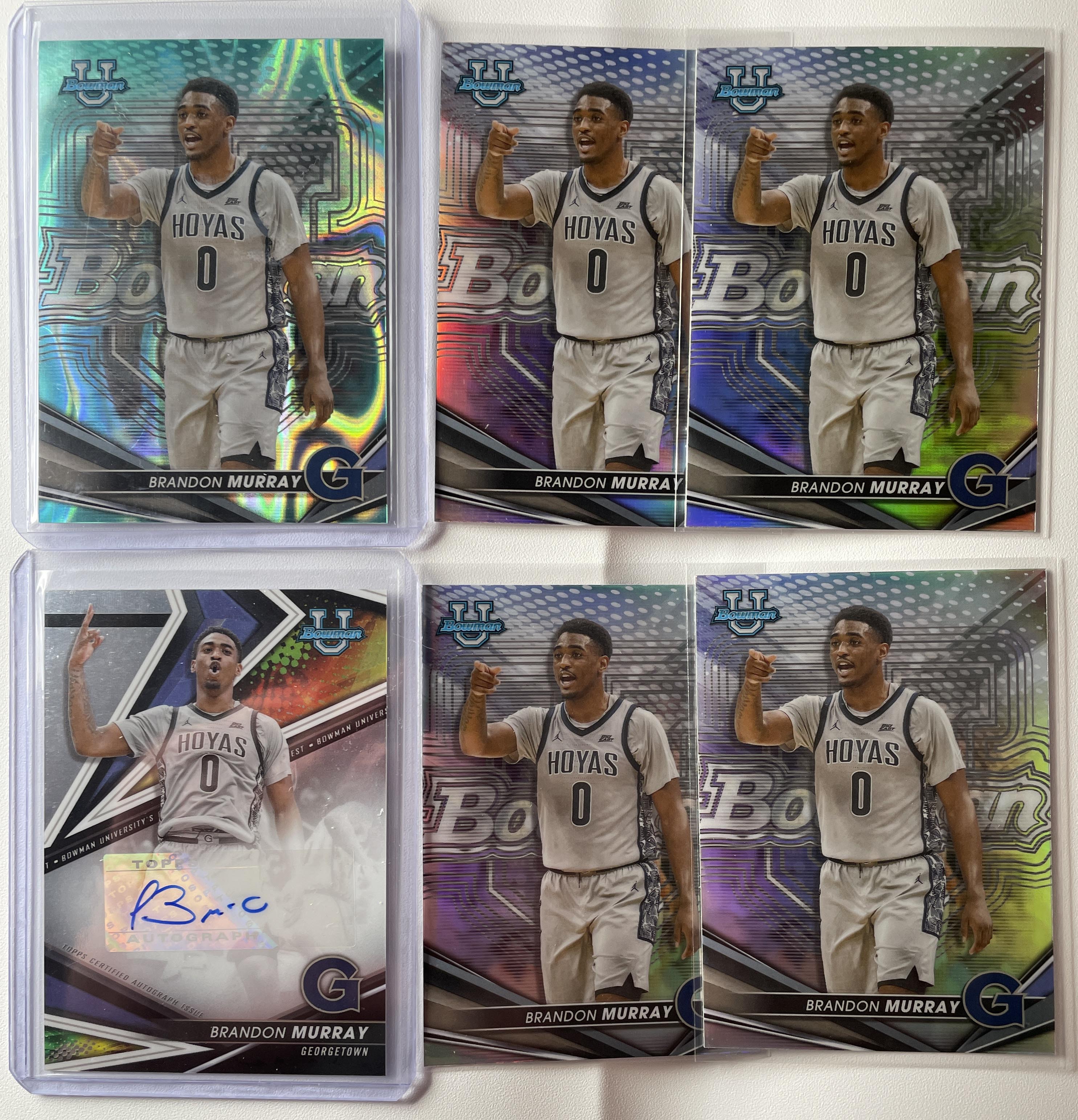 2022-23 Bowman University Best Brandon Murray Auto + Aqua Refractor /199 Set (6)