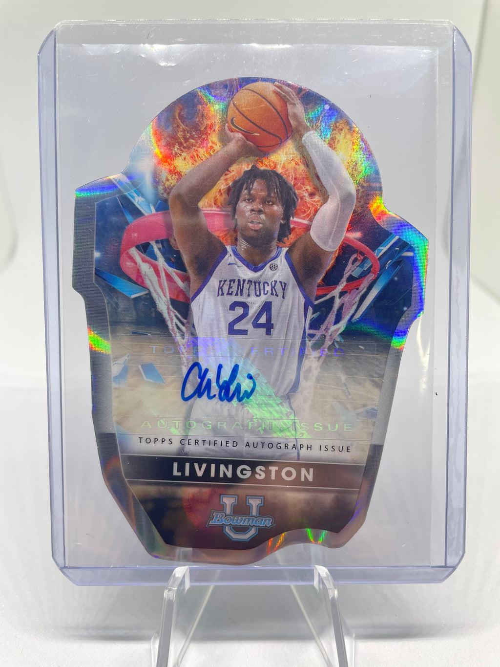 2022-23 Bowman University Best Chris Livingston Die-Cut Lava Refractor Auto /50