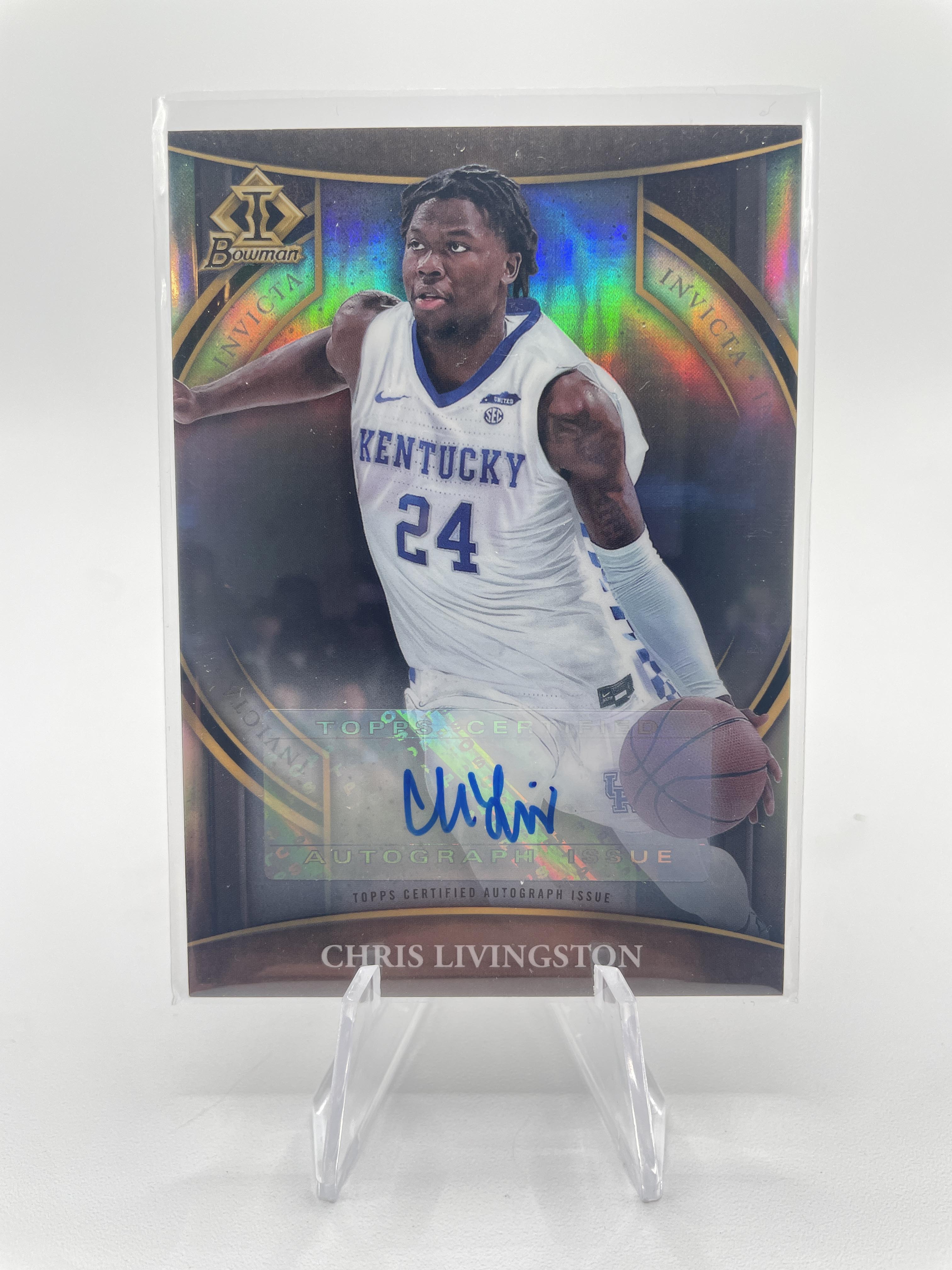 2022-23 Bowman University Best Chris Livingston Invicta Refractor Auto /99