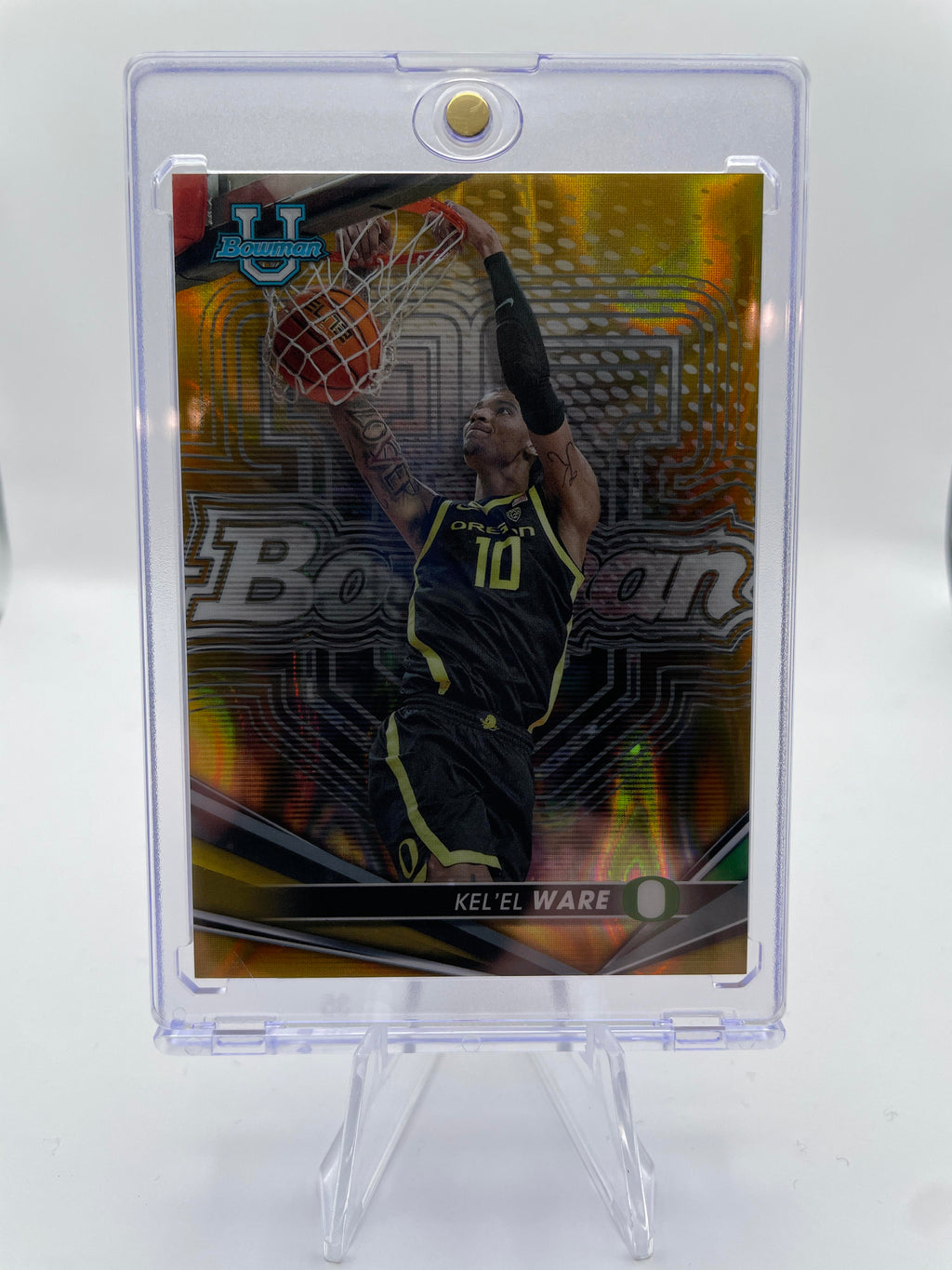 2022-23 Bowman University Best Kel'El Ware Gold Lava Refractor /75