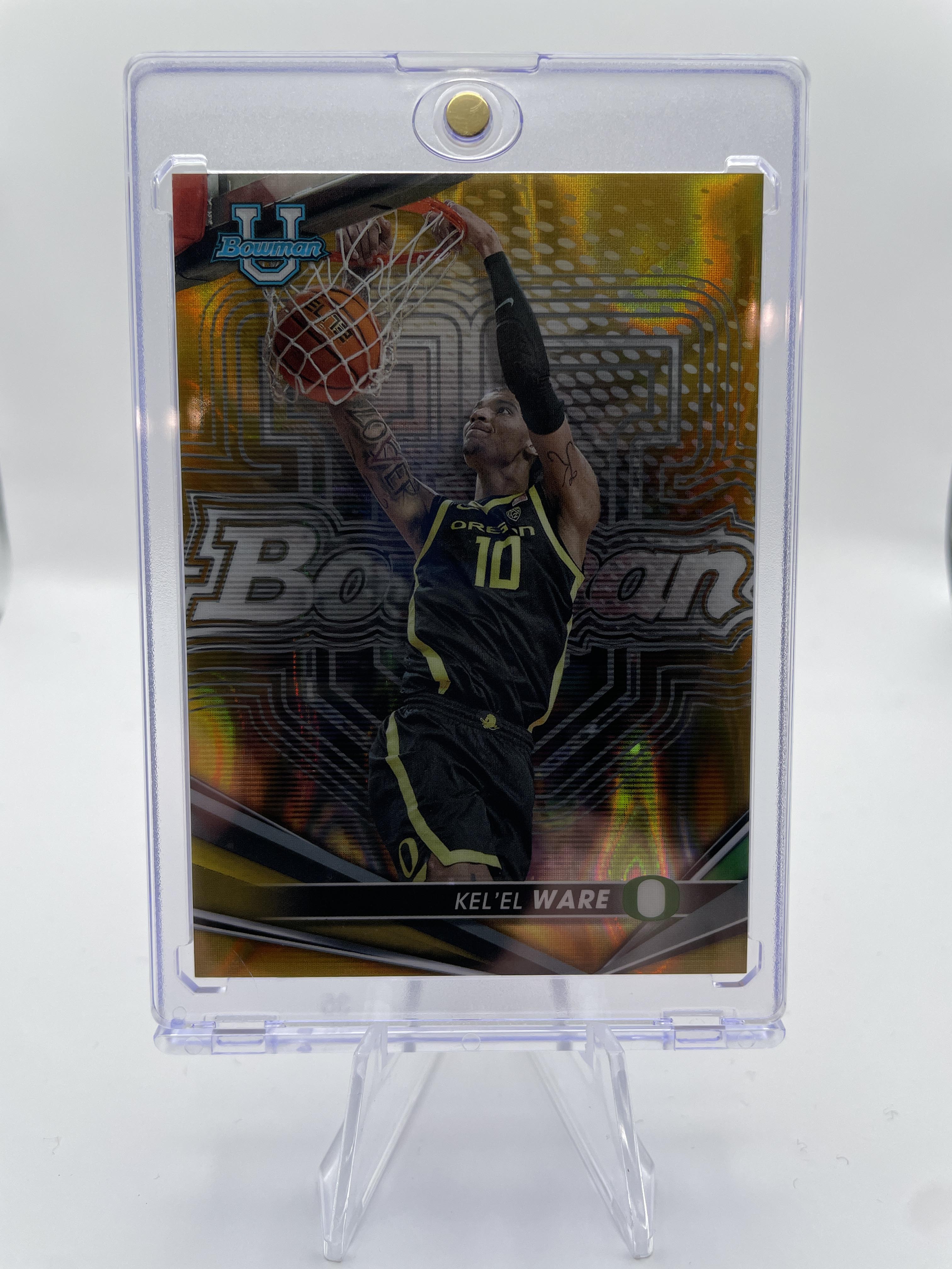 2022-23 Bowman University Best Kel'El Ware Gold Lava Refractor /75