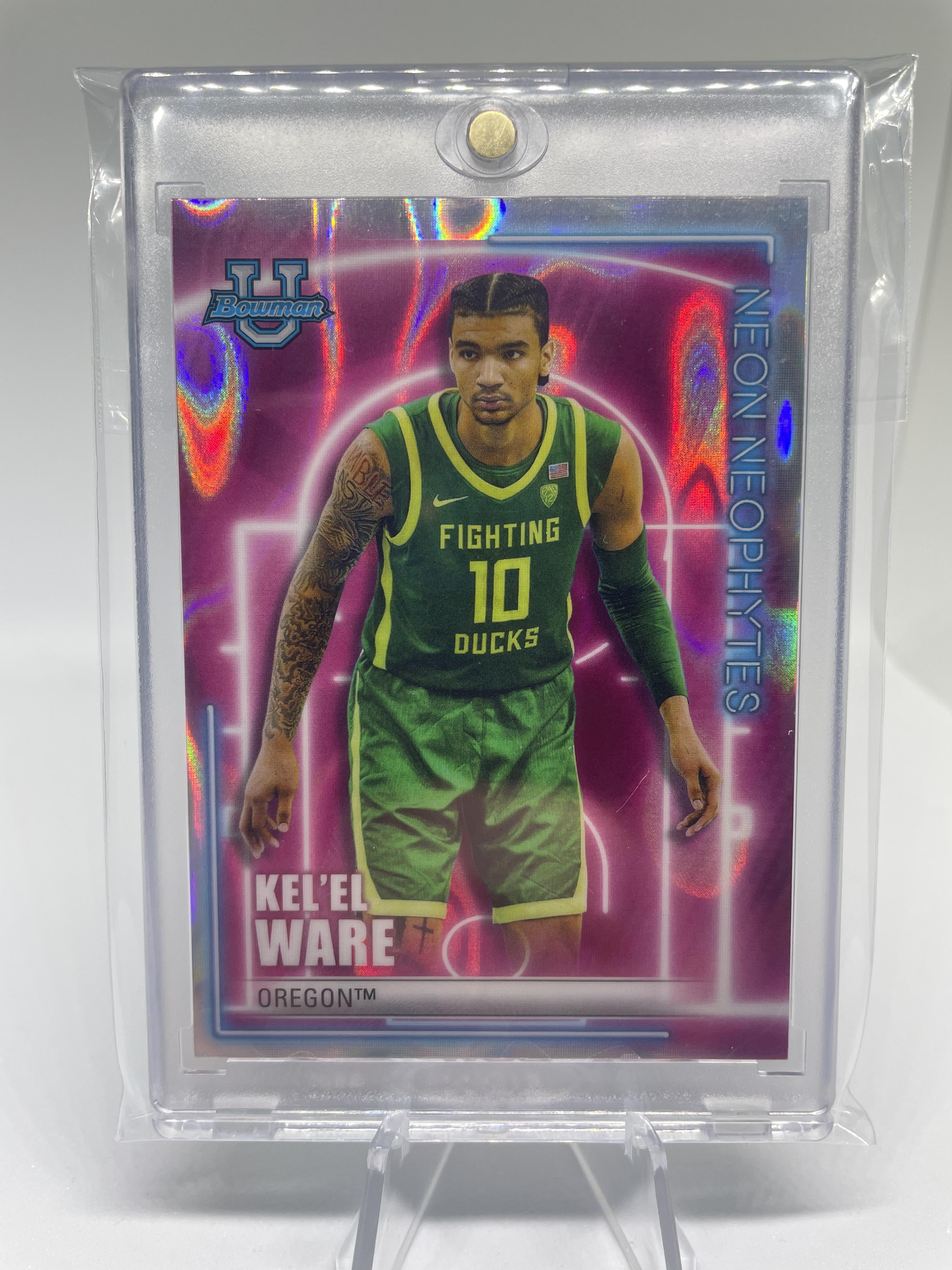 2022-23 Bowman University Best Kel'El Ware Neon Neophytes Lava Refractor /50