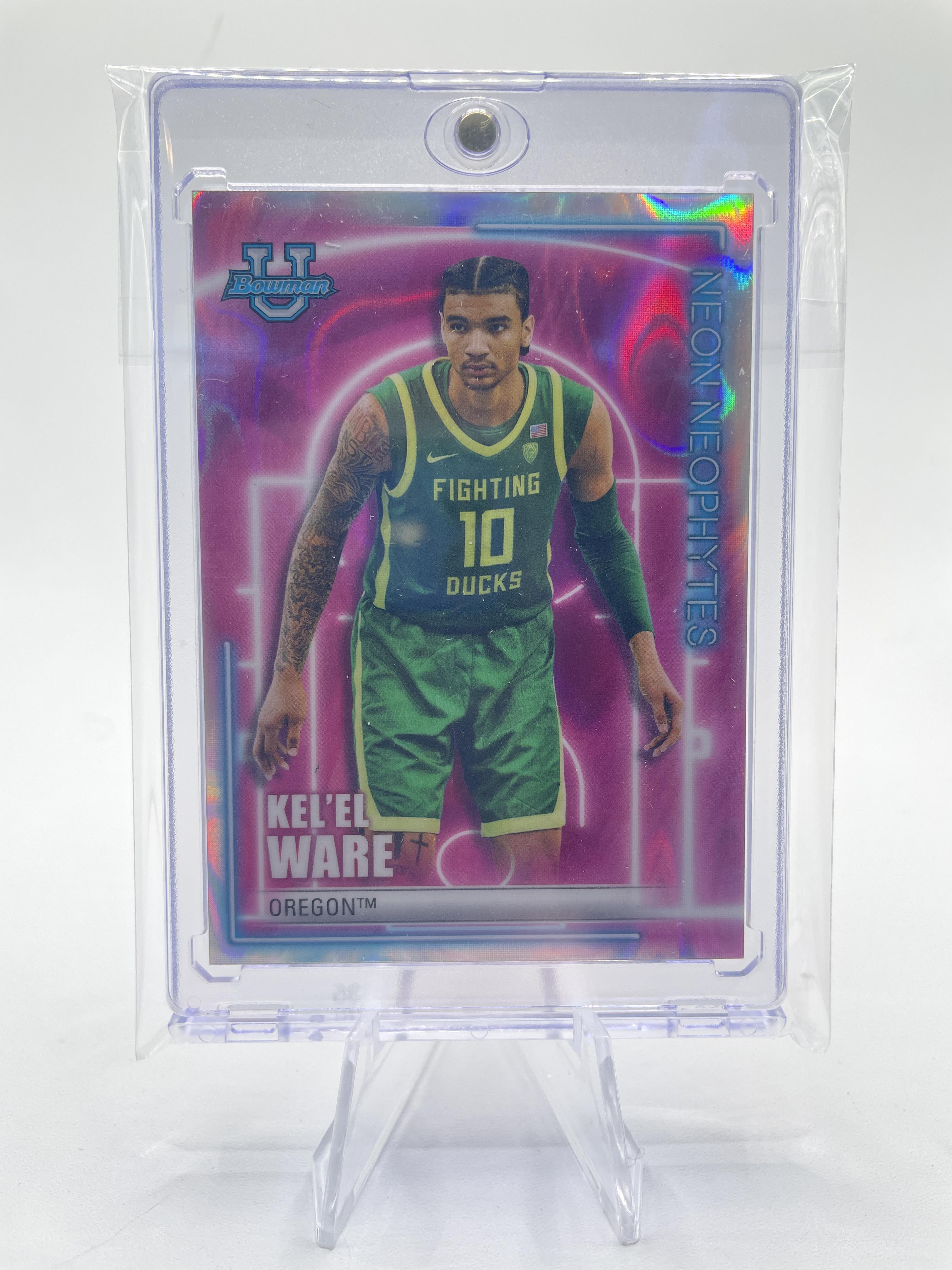 2022-23 Bowman University Best Kel'El Ware Neon Neophytes Lava Refractor /50