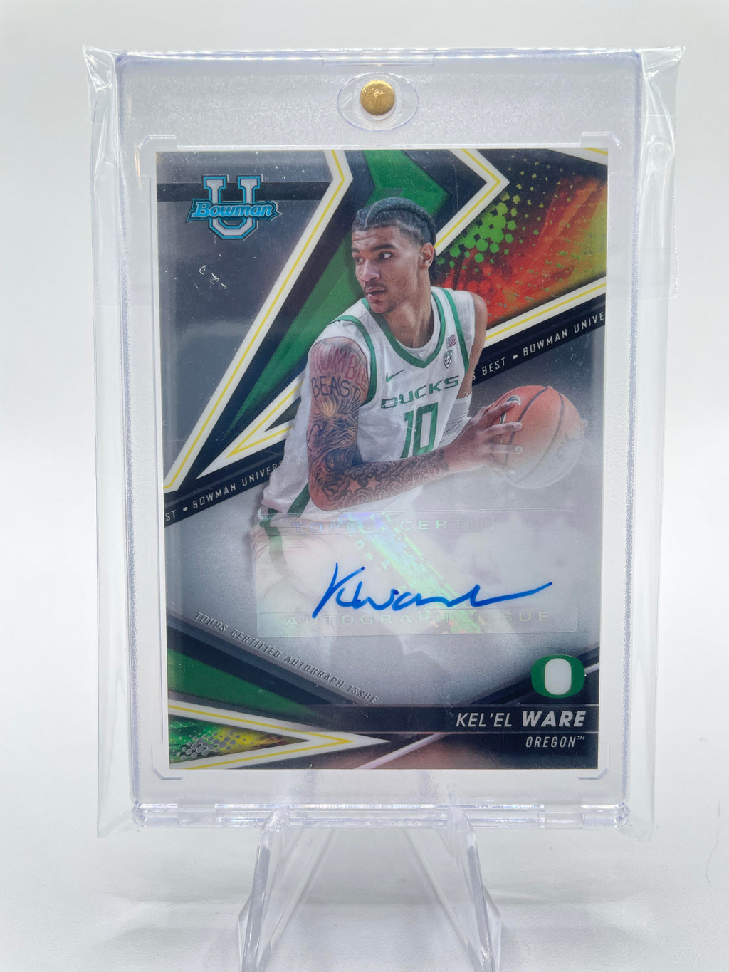 2022-23 Bowman University Best Kel'El Ware Rookie Auto #BOA-KW