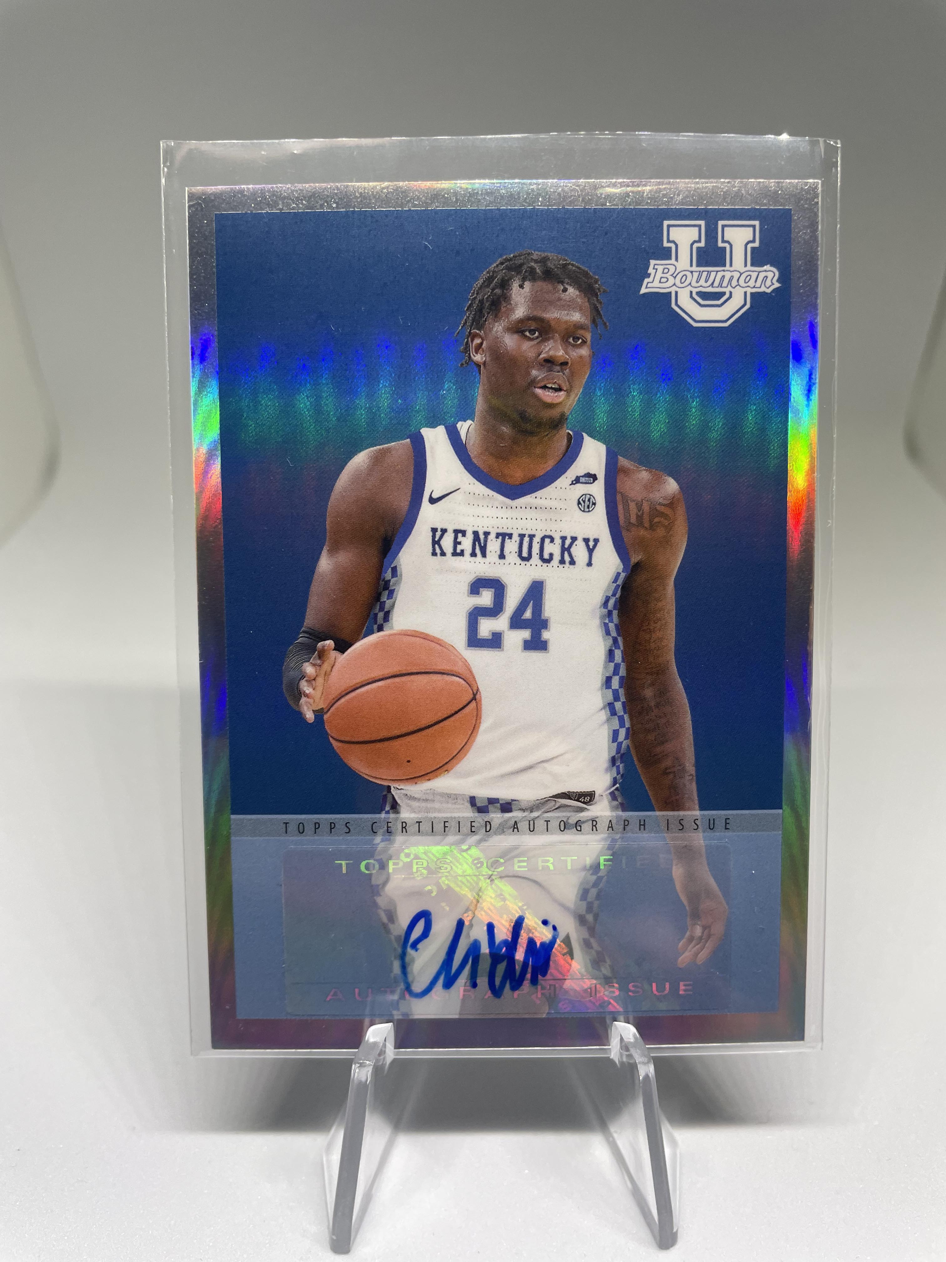 2022-23 Bowman University Chrome Chris Livingston 09 Throwback Insert Auto /99