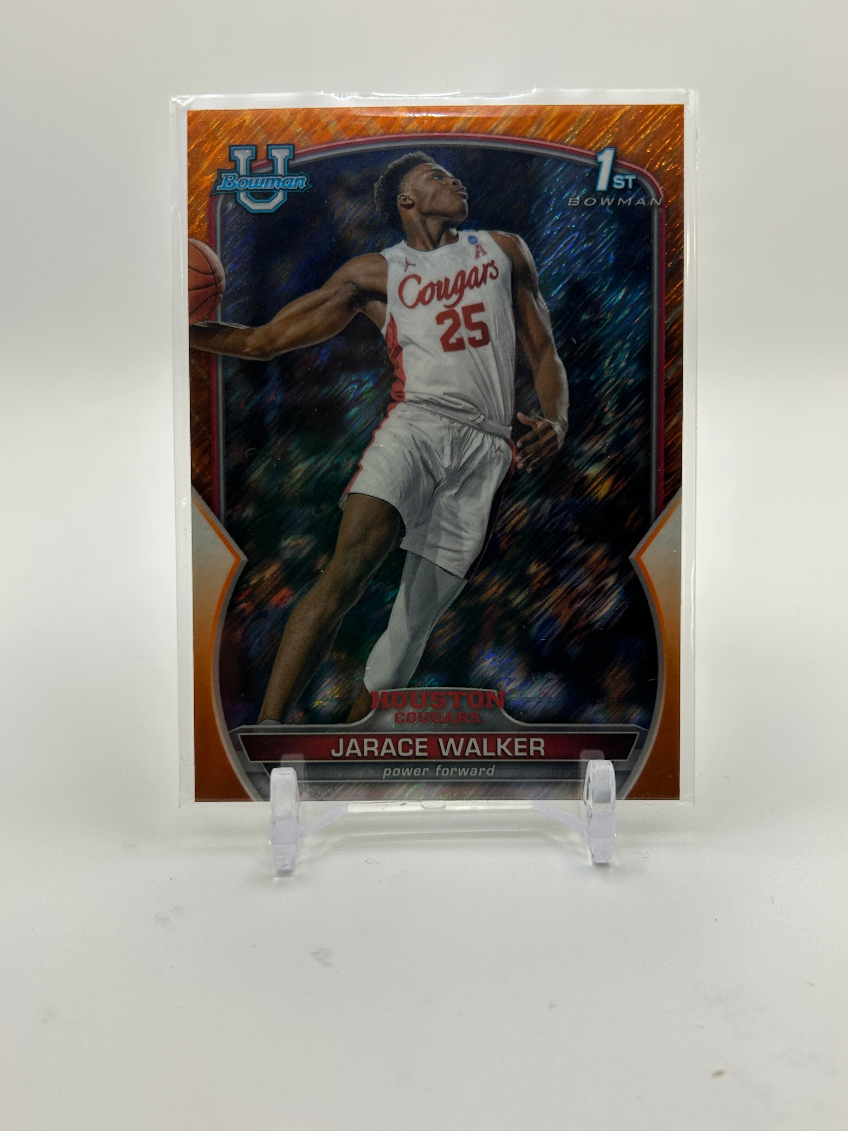 2022-23 Bowman University Chrome Jarace Walker Base Auto + Orange /25 Set (x3)