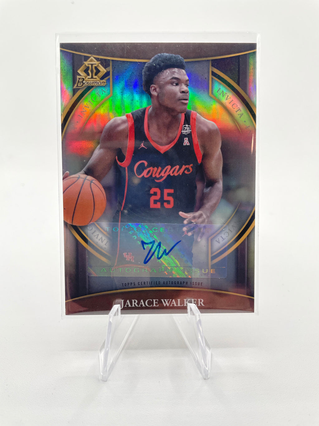 2022-23 Bowman University Chrome Jarace Walker Invicta Rookie Auto /99