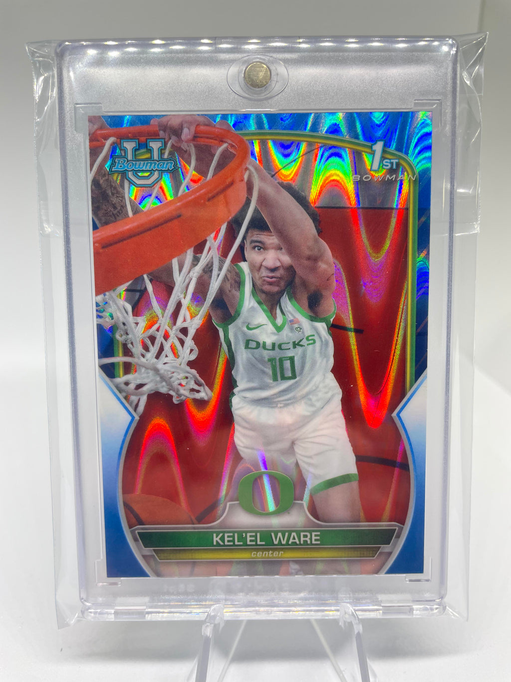 2022-23 Bowman University Chrome Kel'El Ware Blue Refractor /199