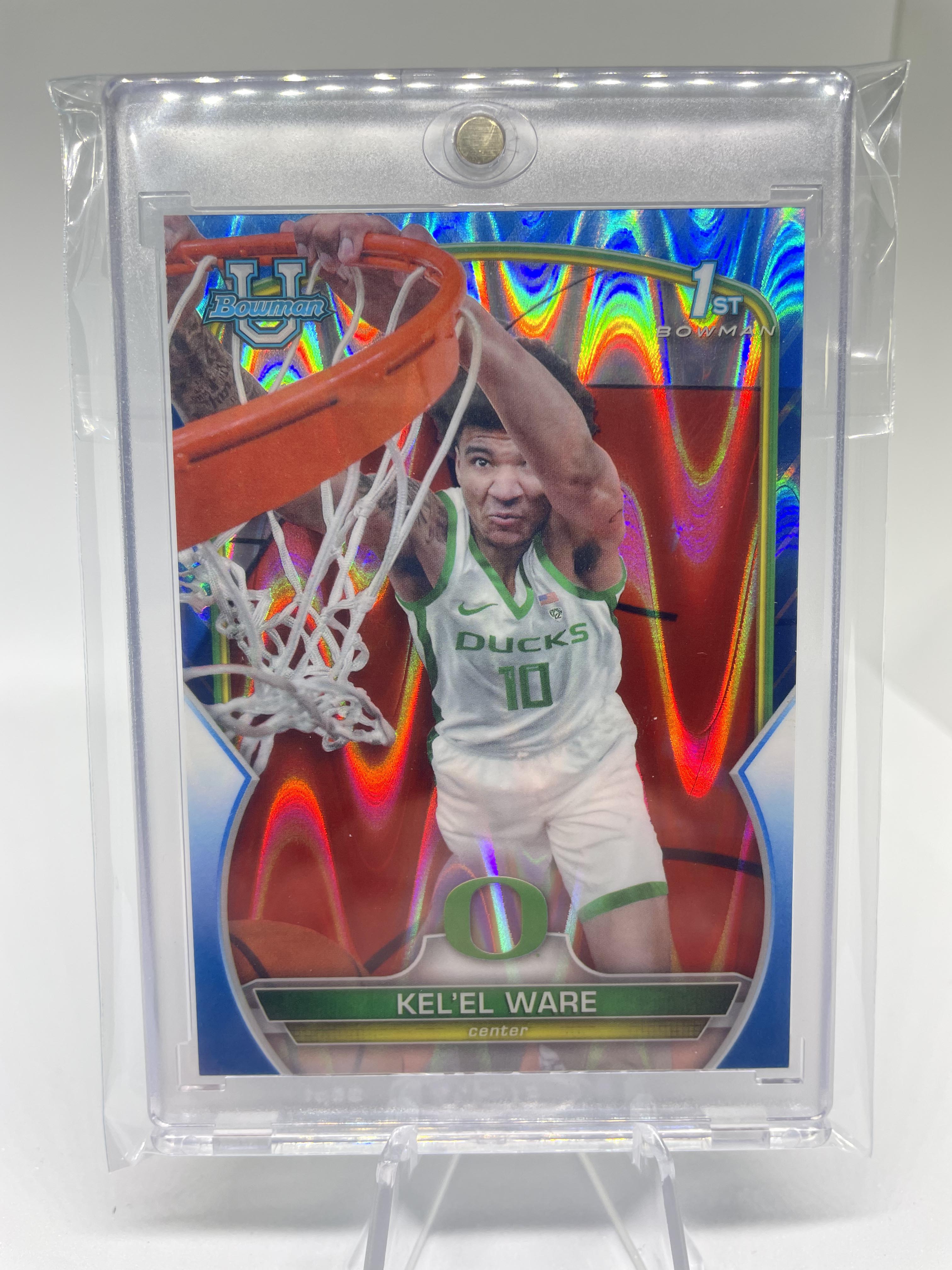 2022-23 Bowman University Chrome Kel'El Ware Blue Refractor /199
