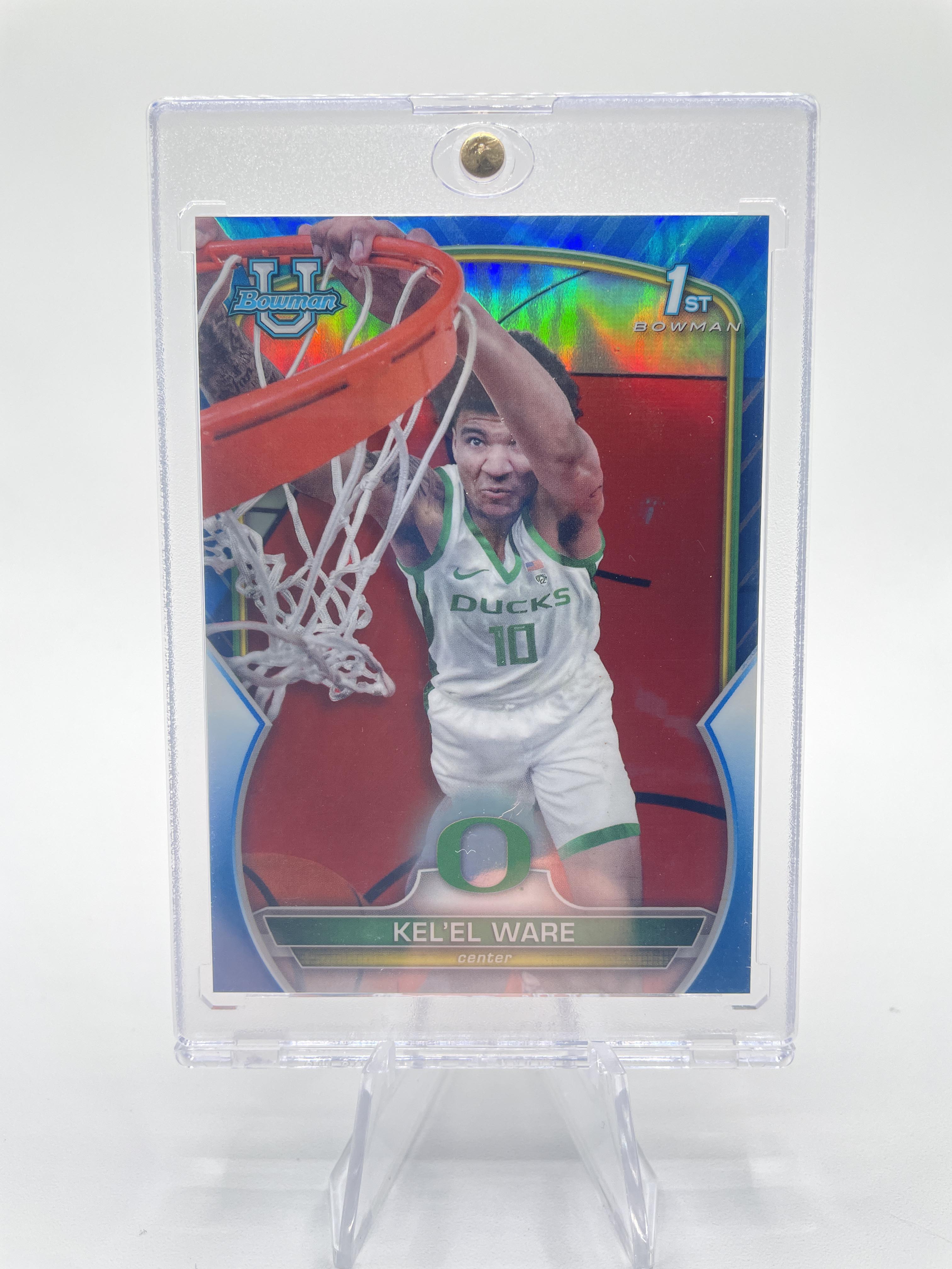 2022-23 Bowman University Chrome Kel'El Ware Blue Refractor /199