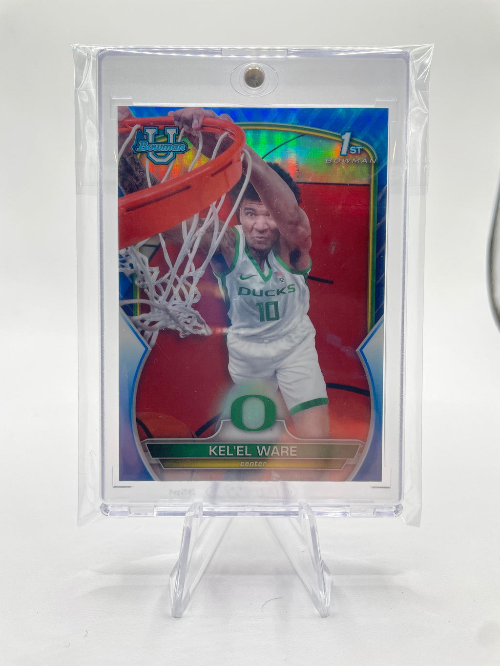 2022-23 Bowman University Chrome Kel'El Ware Blue Refractor /199