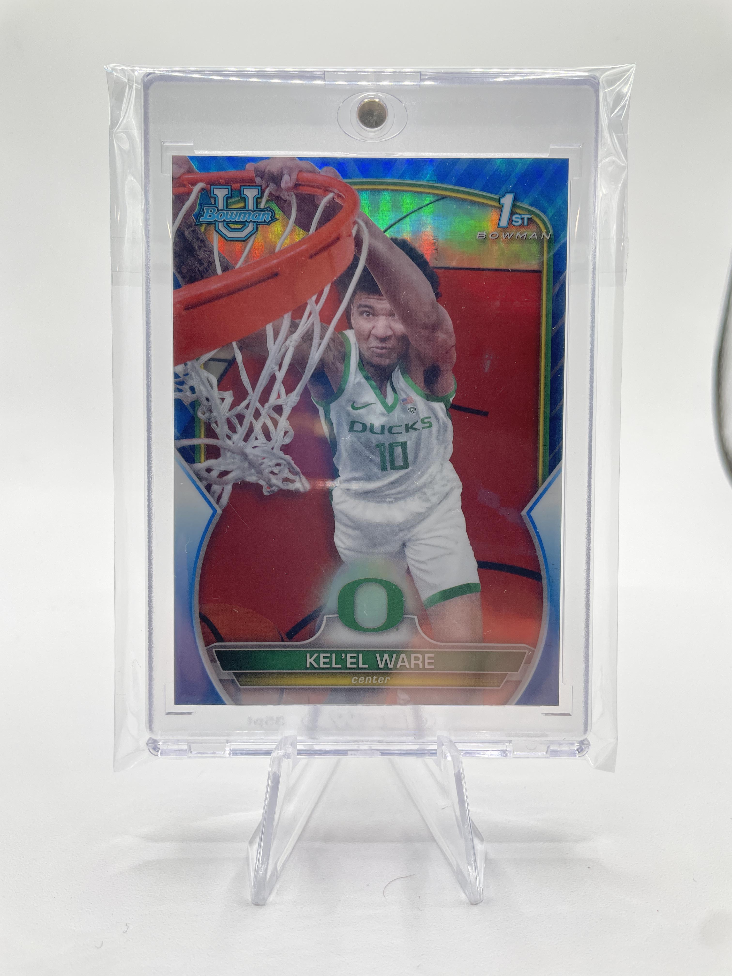 2022-23 Bowman University Chrome Kel'El Ware Blue Refractor /199