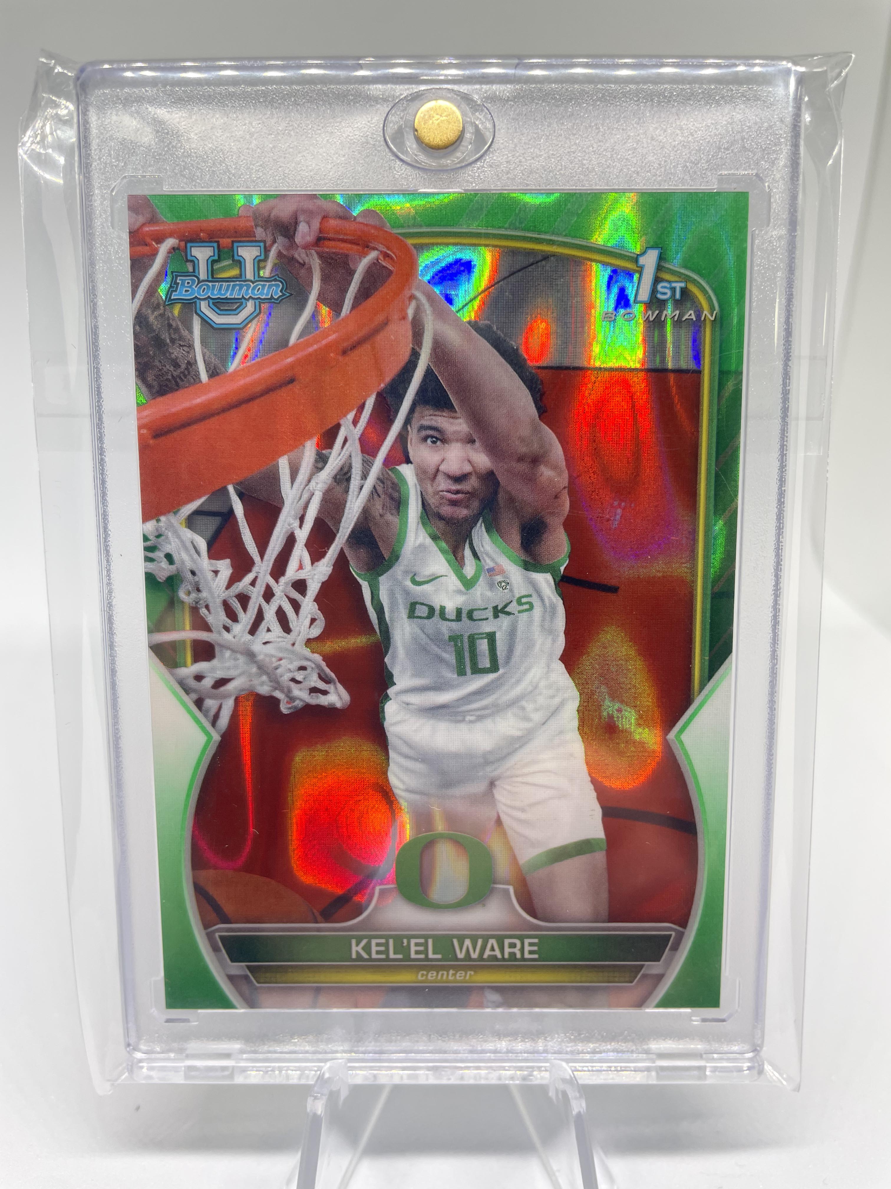 2022-23 Bowman University Chrome Kel'El Ware Green Refractor /99