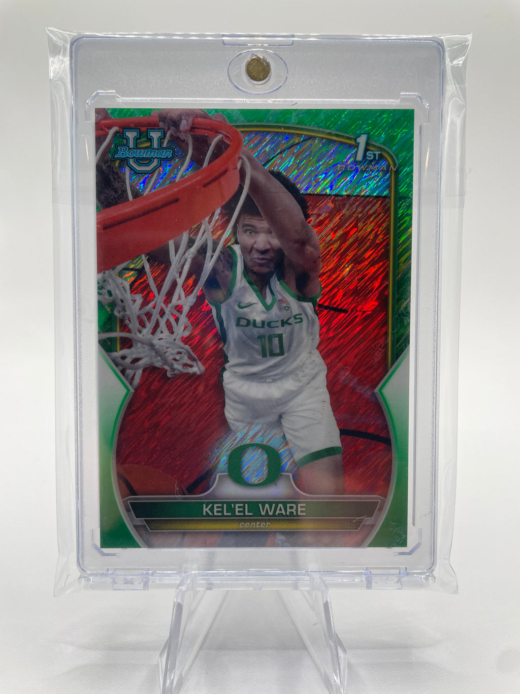 2022-23 Bowman University Chrome Kel'El Ware Green Refractor /99